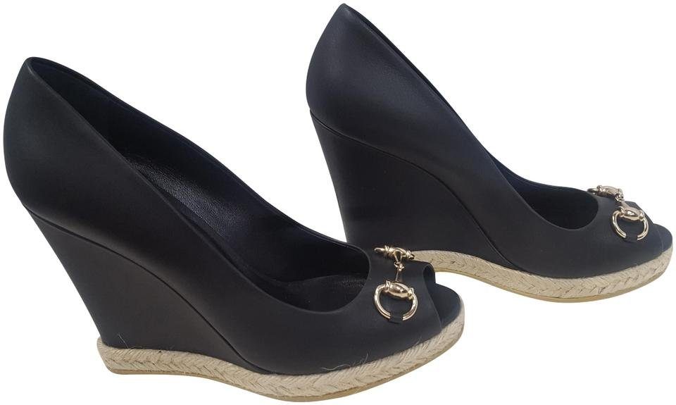 GUCCI Miro Soft Nero Schwarze Sandalen Plateausandaletten