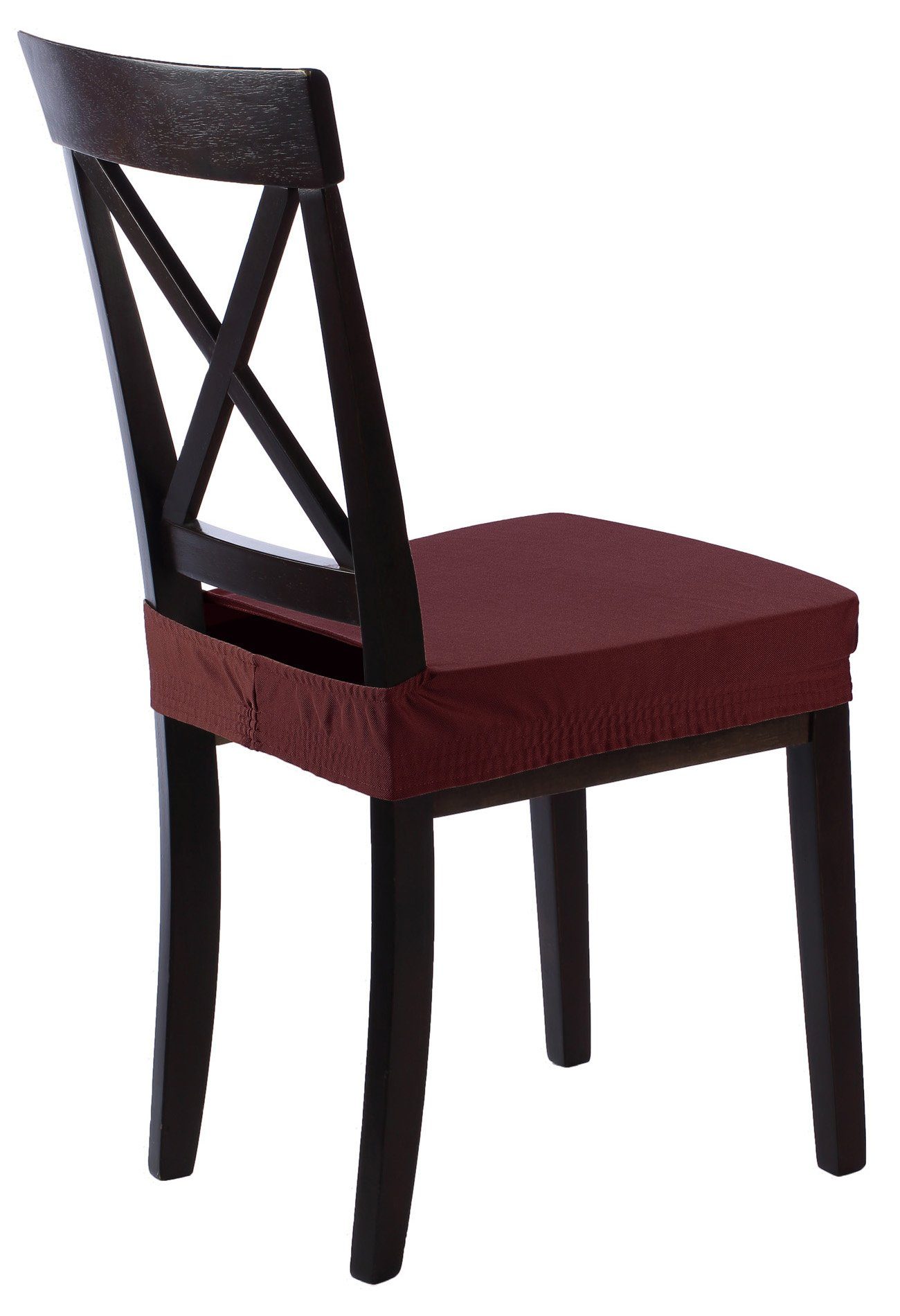 HOMESTYLE Bordeaux LIVE sh Effekt, mit elastisch SCHEFFLER-HOME Lotus Marie Sitzbezug Fleckenschutz und Stuhlbezug