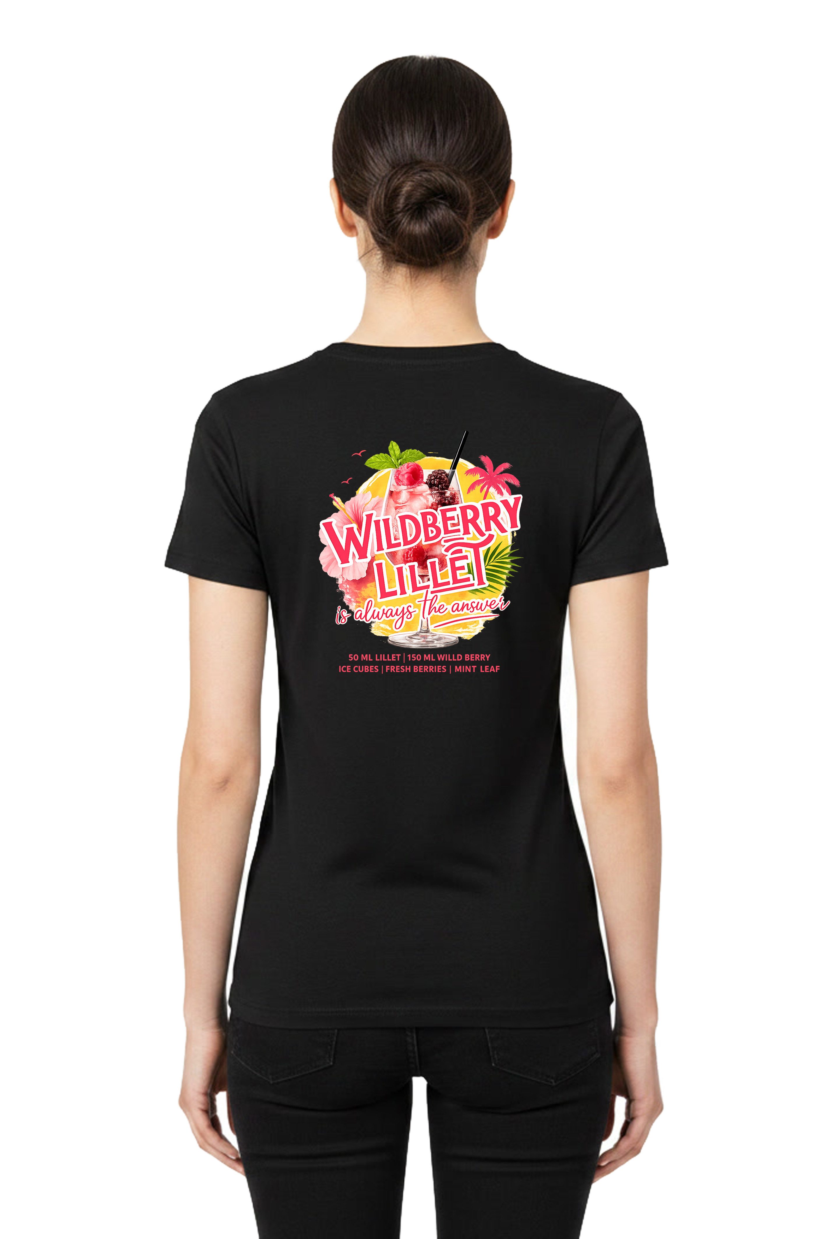 T-Shirt Damen White Berry Lillet Print Shirt Kurzarm Rundhals