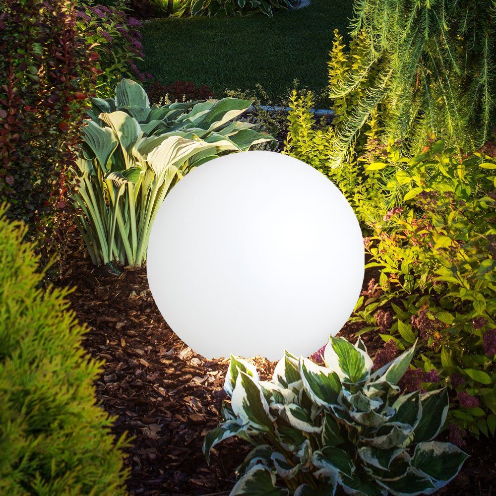 nicht Kugelleuchte Gartendeko Außenleuchte Globo Kugellampe Erdspieß Steckleuchte Gartenleuchte, Leuchtmittel inklusive,