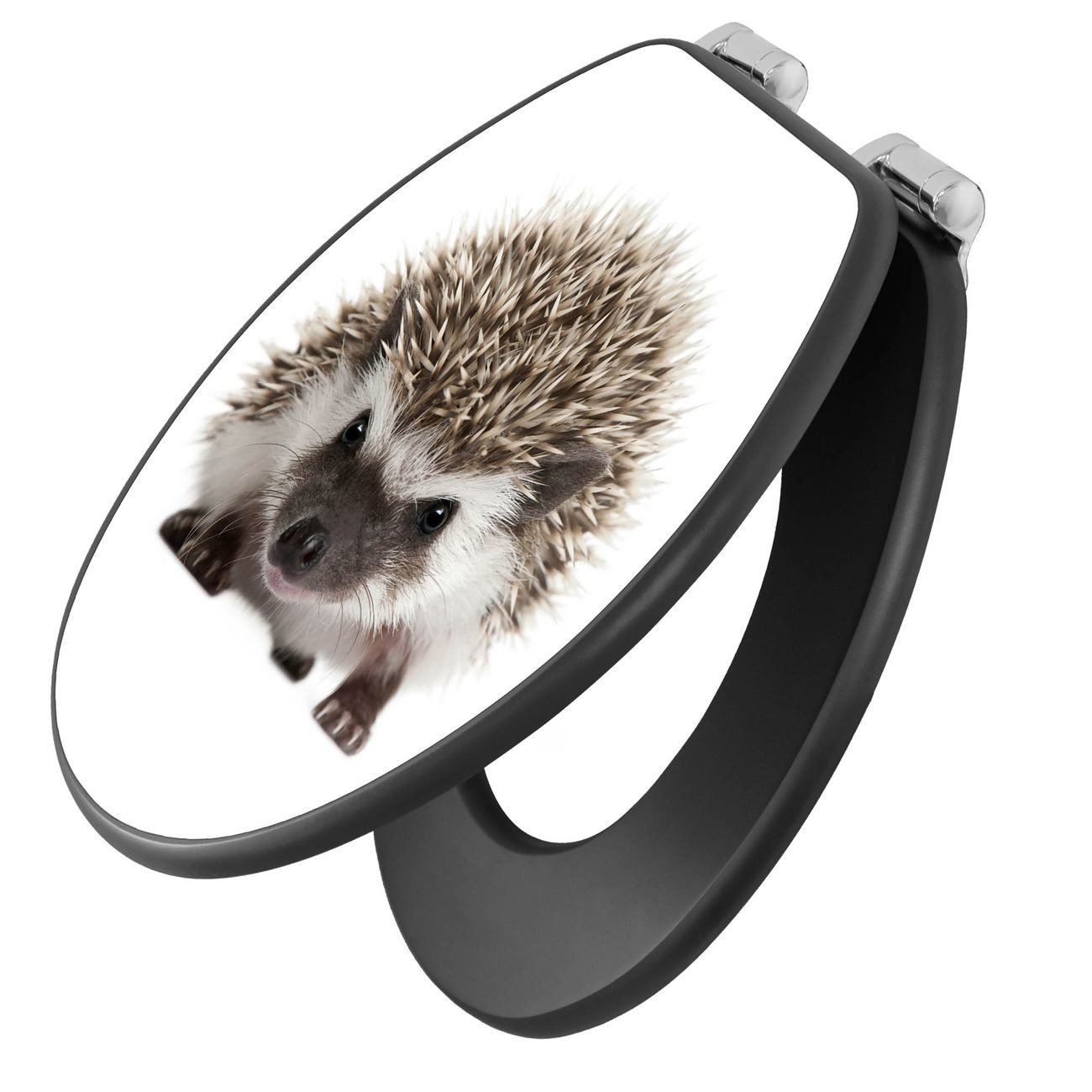 WC-Sitz Anthrazit Motiv Igel