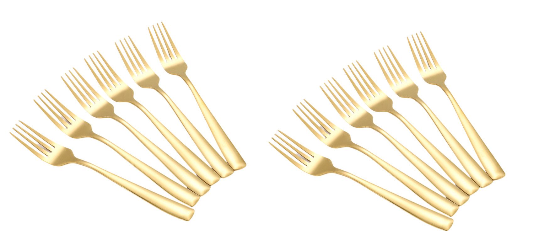 Cheffinger Tafelgabel 12er Set Speisegabel Gabel L 21cm CF1004 Gold