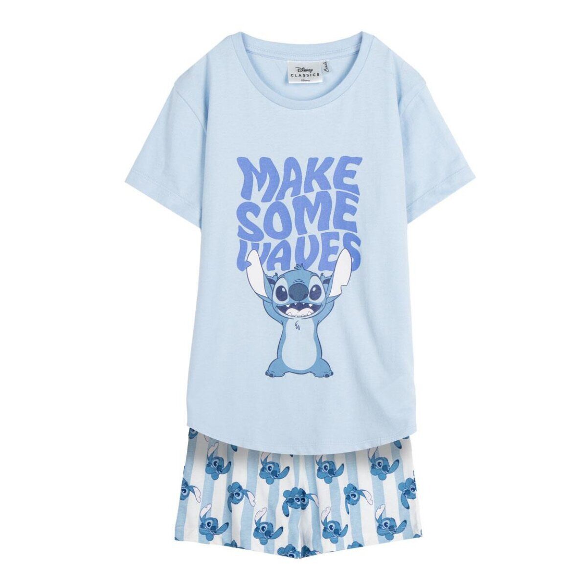 Disney Pyjama Lilo & Stitch Schlafanzug Kinder Pyjama T-Shirt & Short 100% Baumwolle