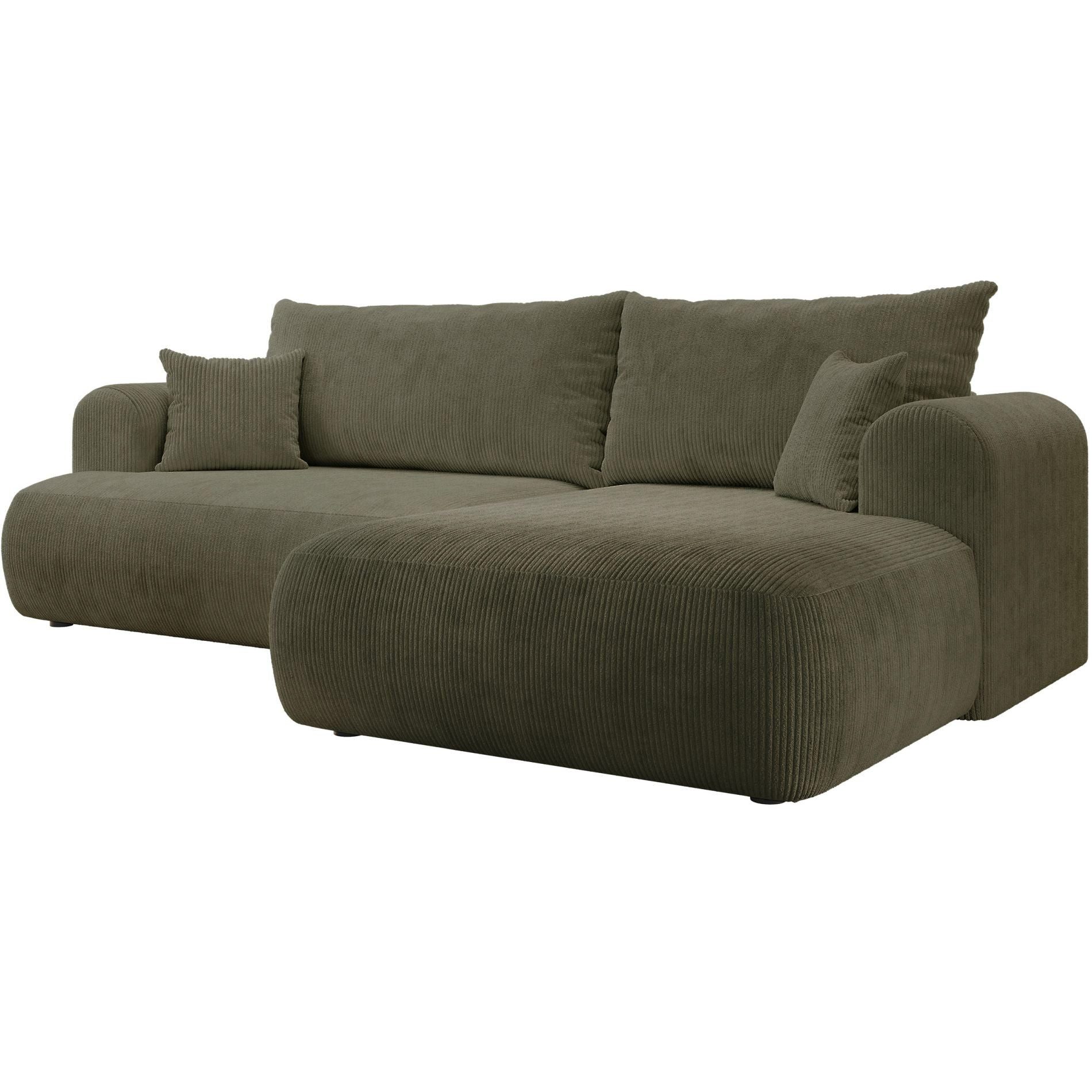 Selsey Ecksofa OVO CORD, Ecksofa Schlafsofa 4-Sitzer mit Cordbezug und Bettkasten