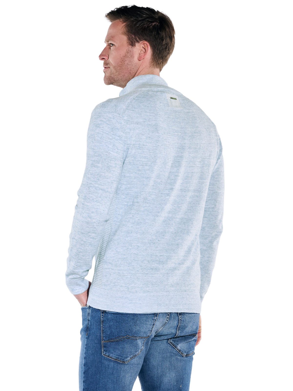 Engbers Stehkragenpullover Herren Pullover Polokragen, Hellblau