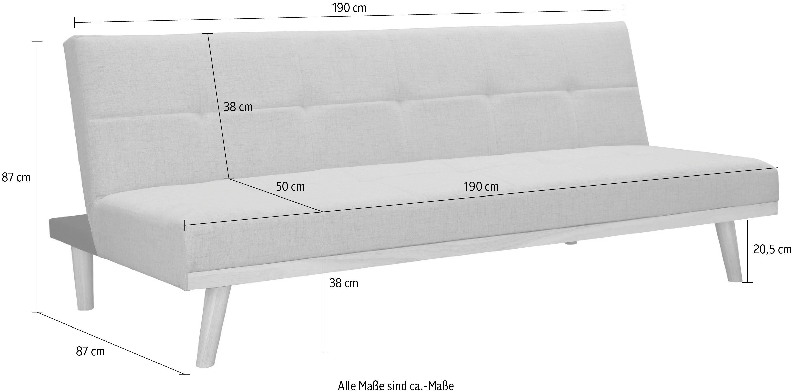 Dorel Home Schlafsofa Vicky, mit ausklappbarer Liegefläche