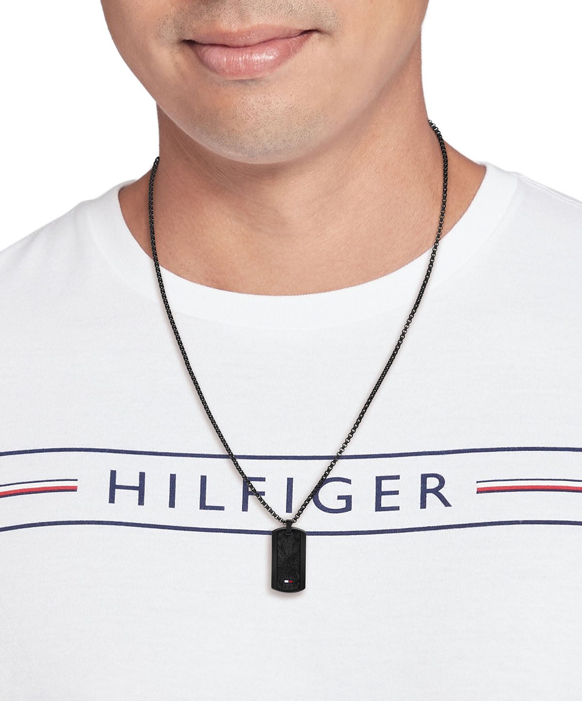 Tommy Hilfiger Kette mit Anhänger JAMESON, mit Emaille