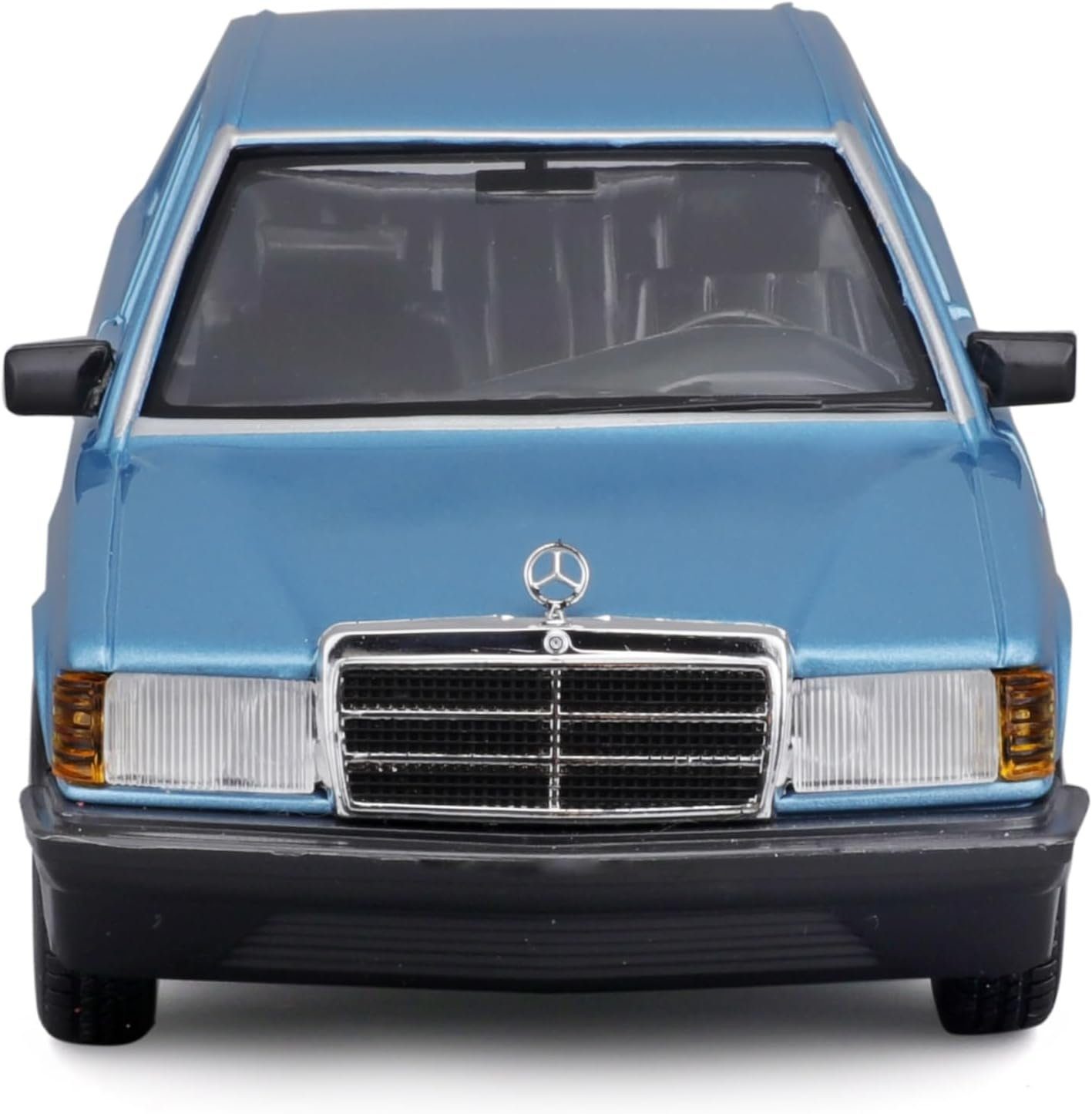 Bburago Modellauto Mercedes 190E ´87 (diamant blau), Maßstab 1:24, detailliertes Modell