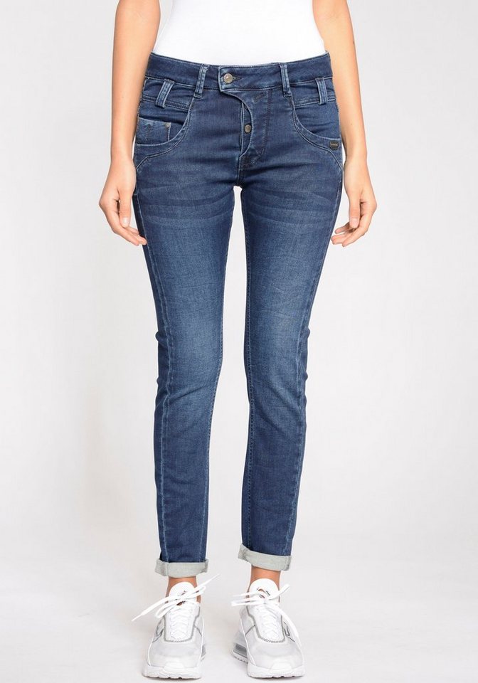 Gang Jeans Schritt mit Fit und von 94Marge, Slim-fit-Jeans Slim normaler Beinlänge sitzendem GANG tief