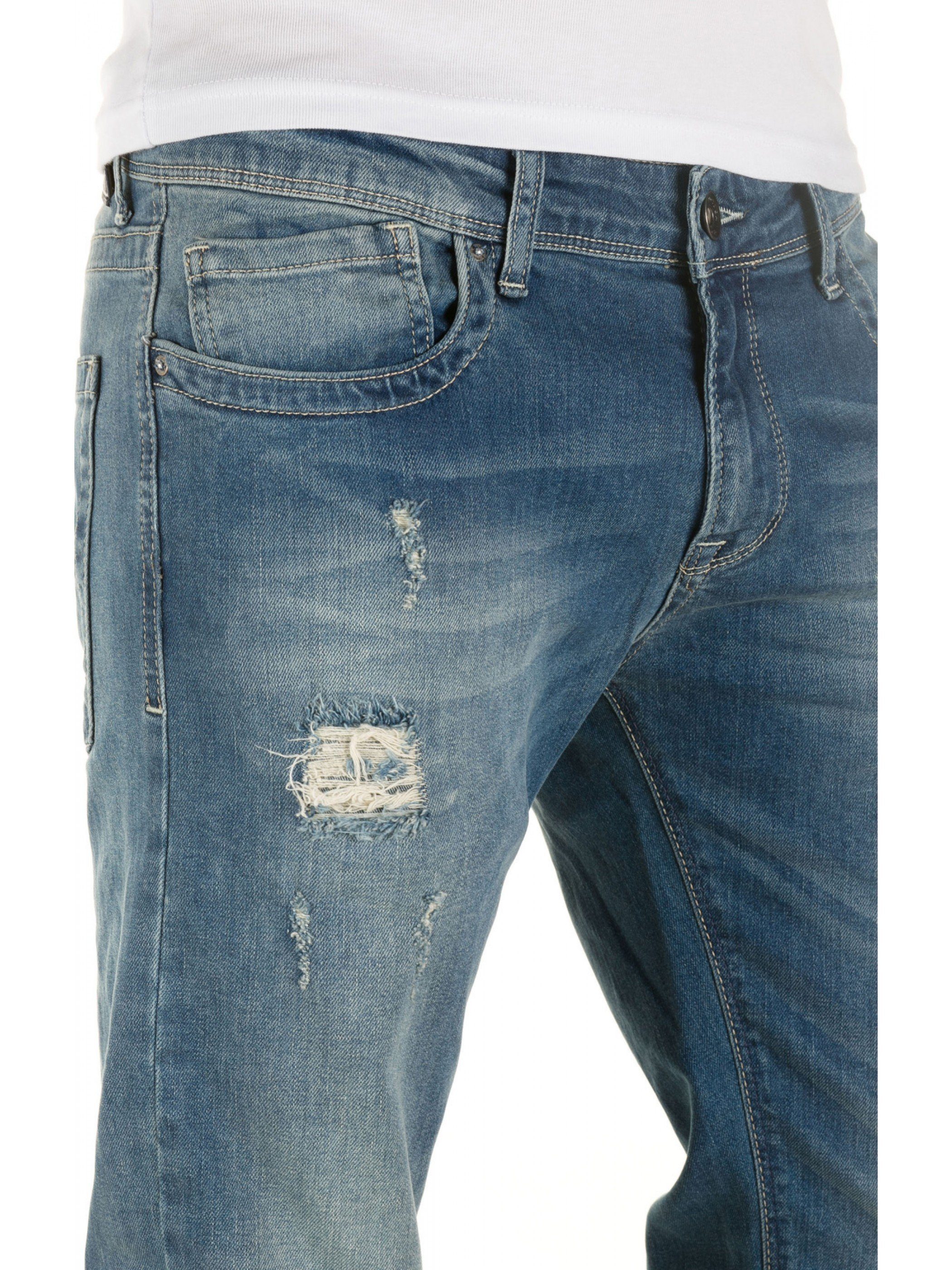 WOTEGA Slim-fit-Jeans Jeans Pete destroyed Herren Jeans mit Stretchanteil
