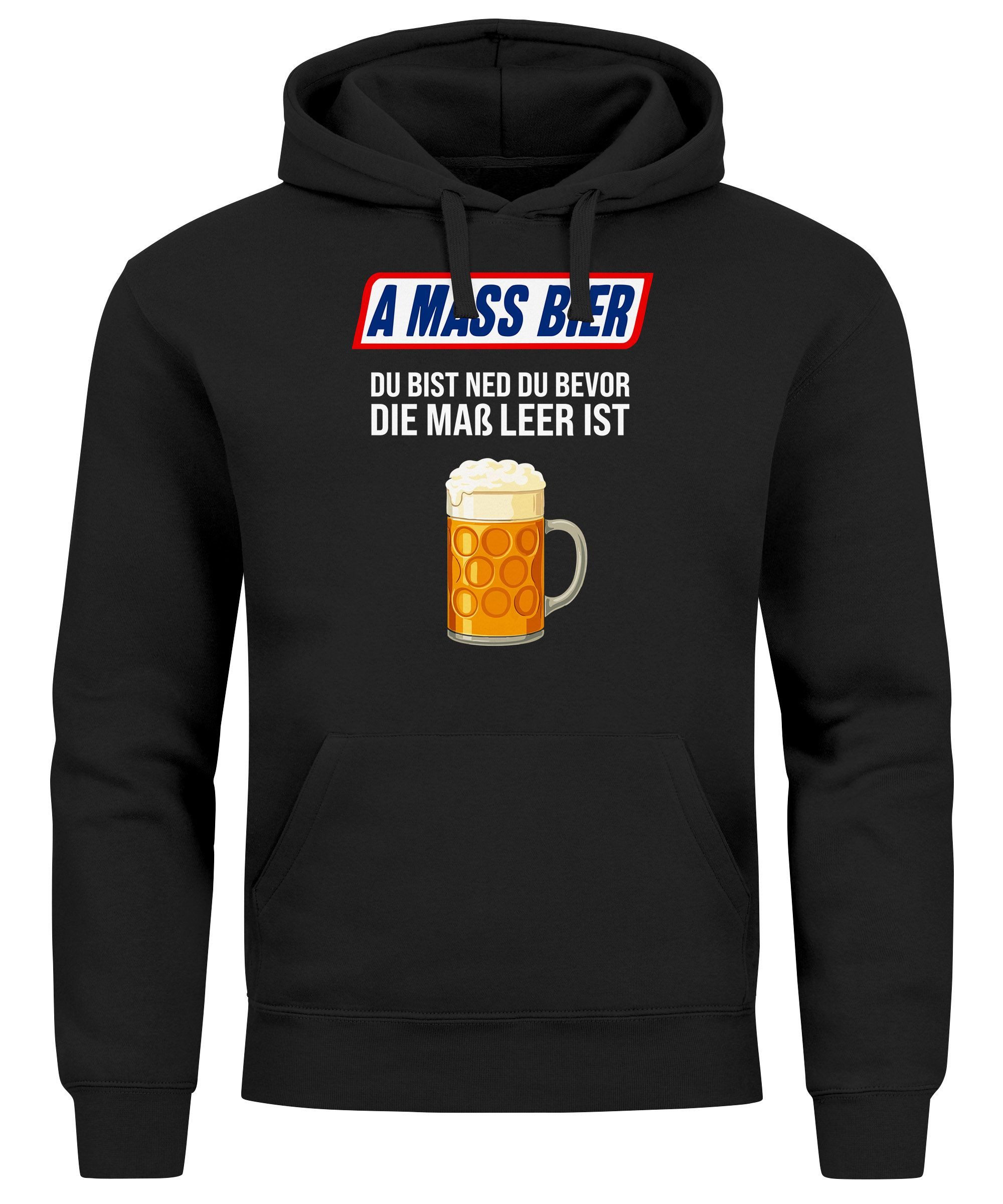 MoonWorks Hoodie Hoodie Herren für das Oktoberfest – Du bist ned du bevor die Maß leer
