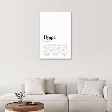 Posterlounge Leinwandbild aemmi, Hygge Definition (englisch), Wohnzimmer Skandinavisch Illustration
