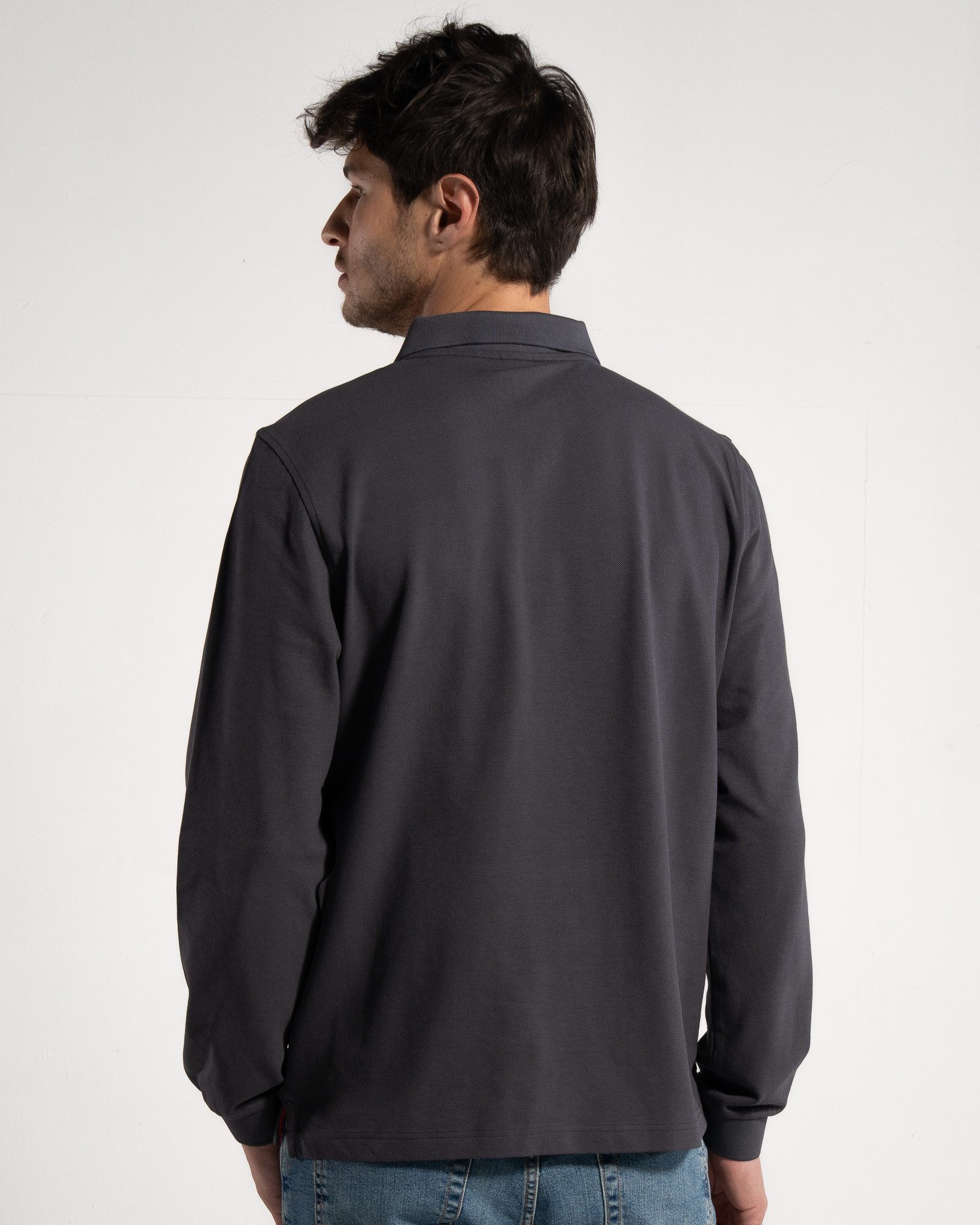 GORG Langarm-Poloshirt Herren Langarm-Poloshirt aus Bio-Baumwolle günstig online kaufen