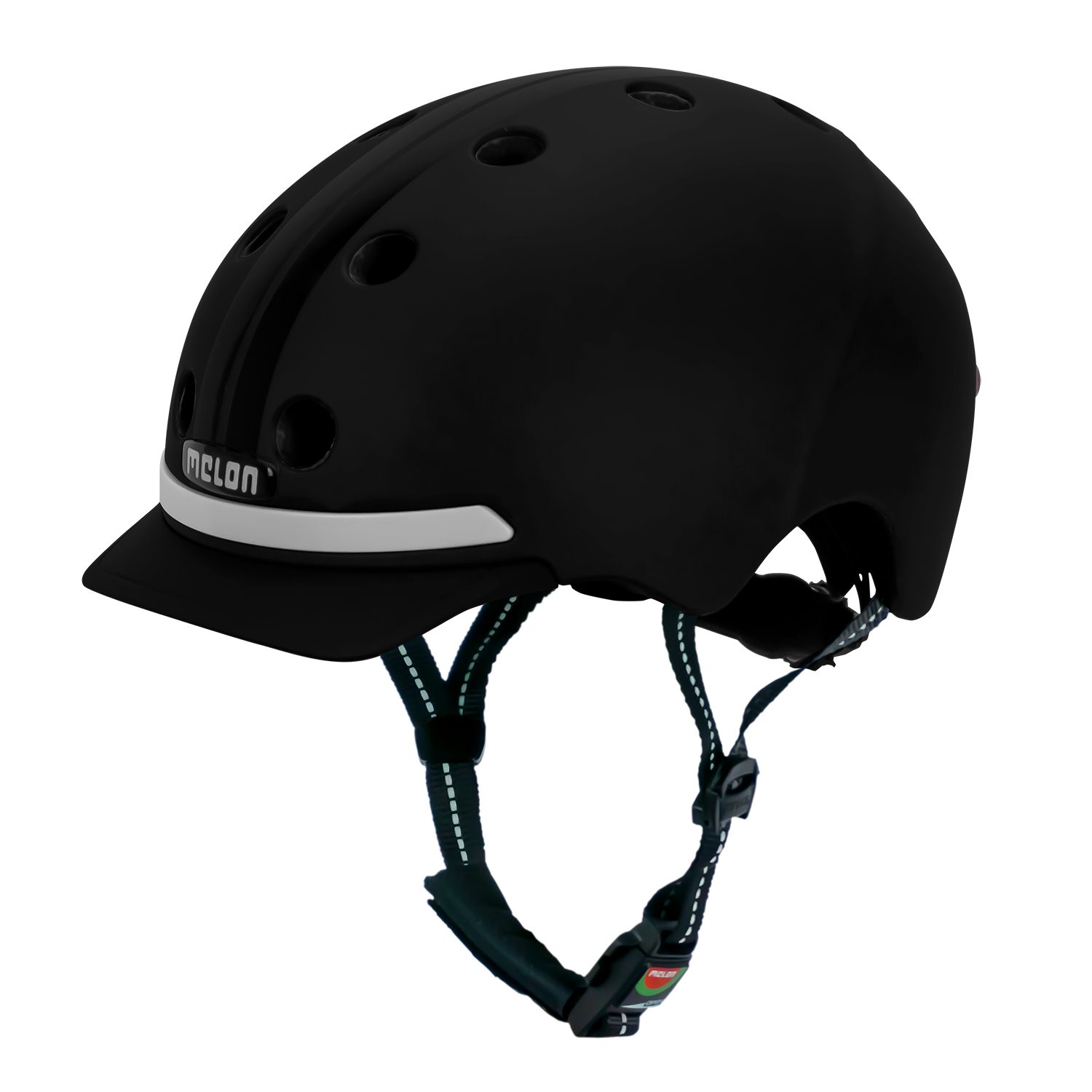 Fahrradhelm E-Series Black Ice mit Vorder- und Rücklicht