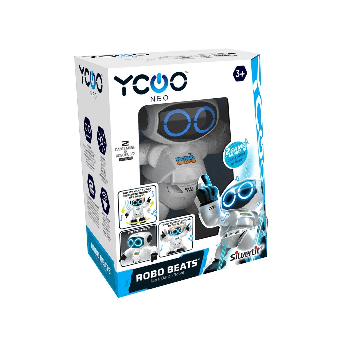 Silverlit Freizeittasche Roboter Silverlit YCOO Robo Beats 20cm schwarz/weiß