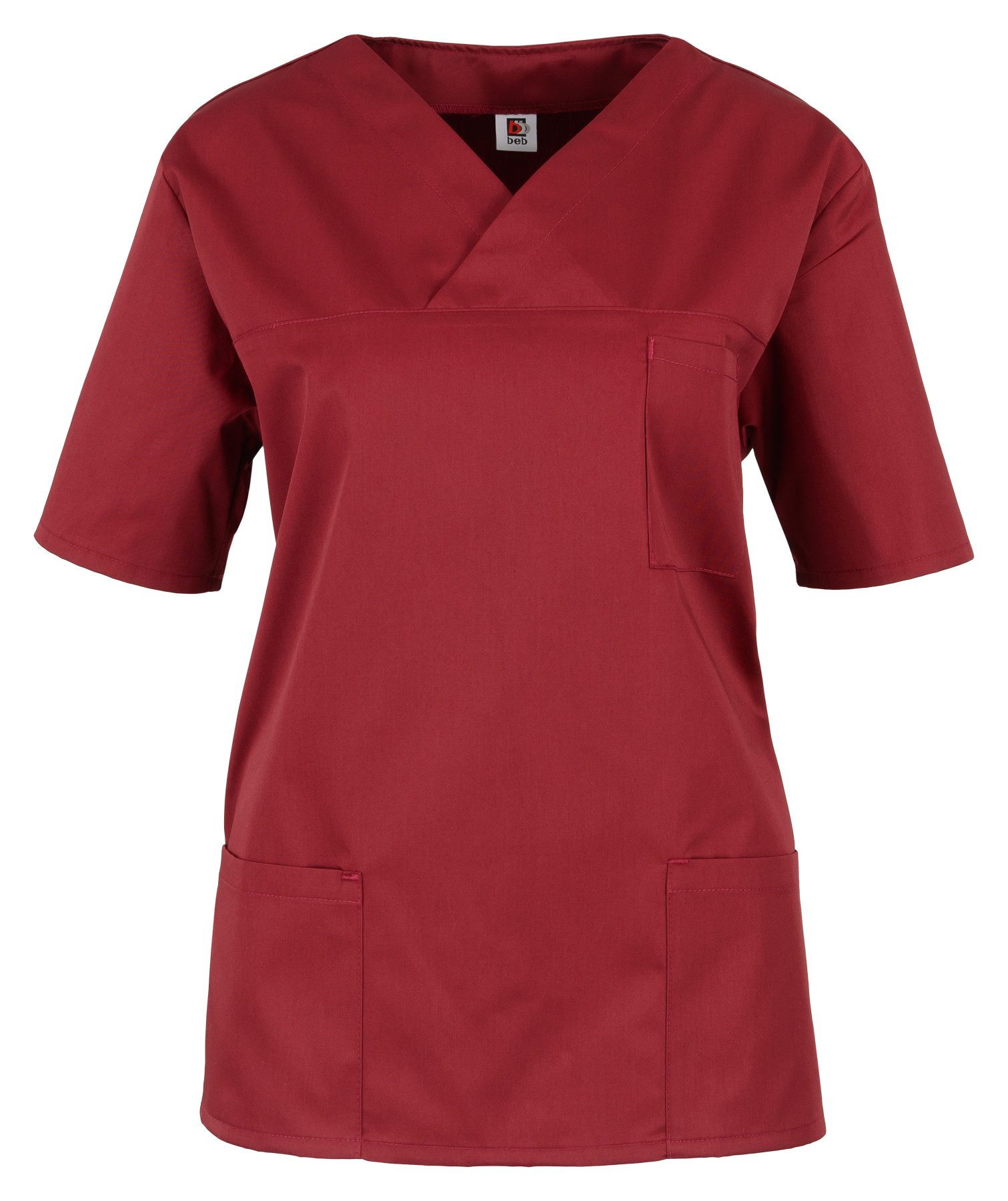BEB Schlupfbluse beb MEDIZIN/PFLEGE Damen KASACK Kurz V-Neck Baumwollmix We günstig online kaufen