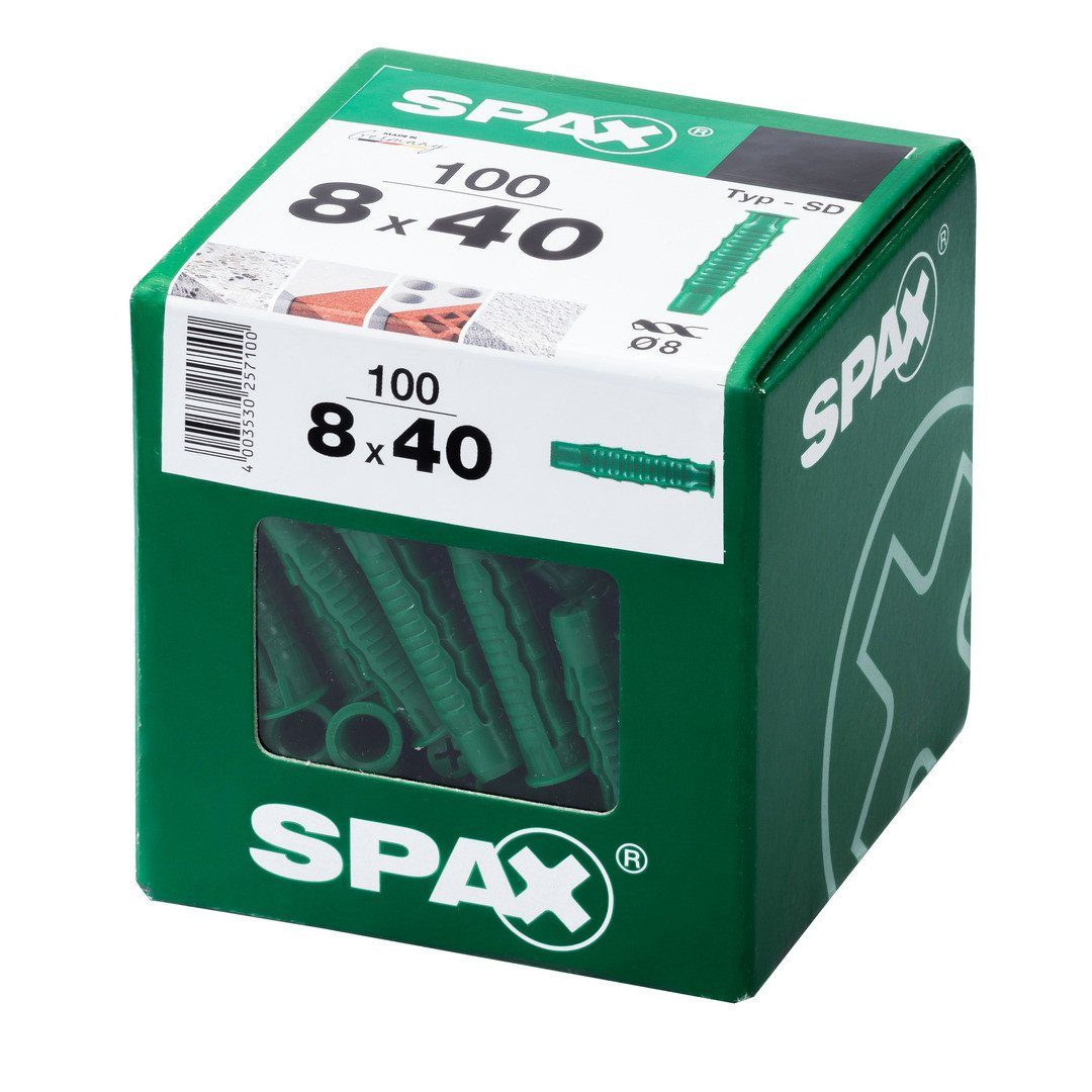 Stück Spax und Spreizdübel x 40 8.0 Dübel-Set - Schrauben- 100 mm SPAX