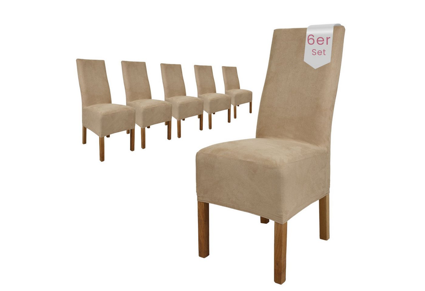 sh SCHEFFLER-HOME LIVE HOMESTYLE Stuhlhusse Leon Stoff Veltara, Premium-Microfaser Veltara in edler Wildleder-Optik