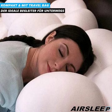 Schlafkissen AIRSLEEP 3D Ergonomisches Schlafkissen Wolkenkissen rundum, MAVURA, AirSleep 3D Ergonomisches Schlafkissen, Kopfkissen Nackenkissen Memory Kissen mit Füllung