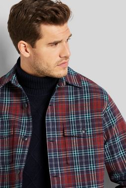 bugatti Langarmhemd Overshirt mit Karomuster