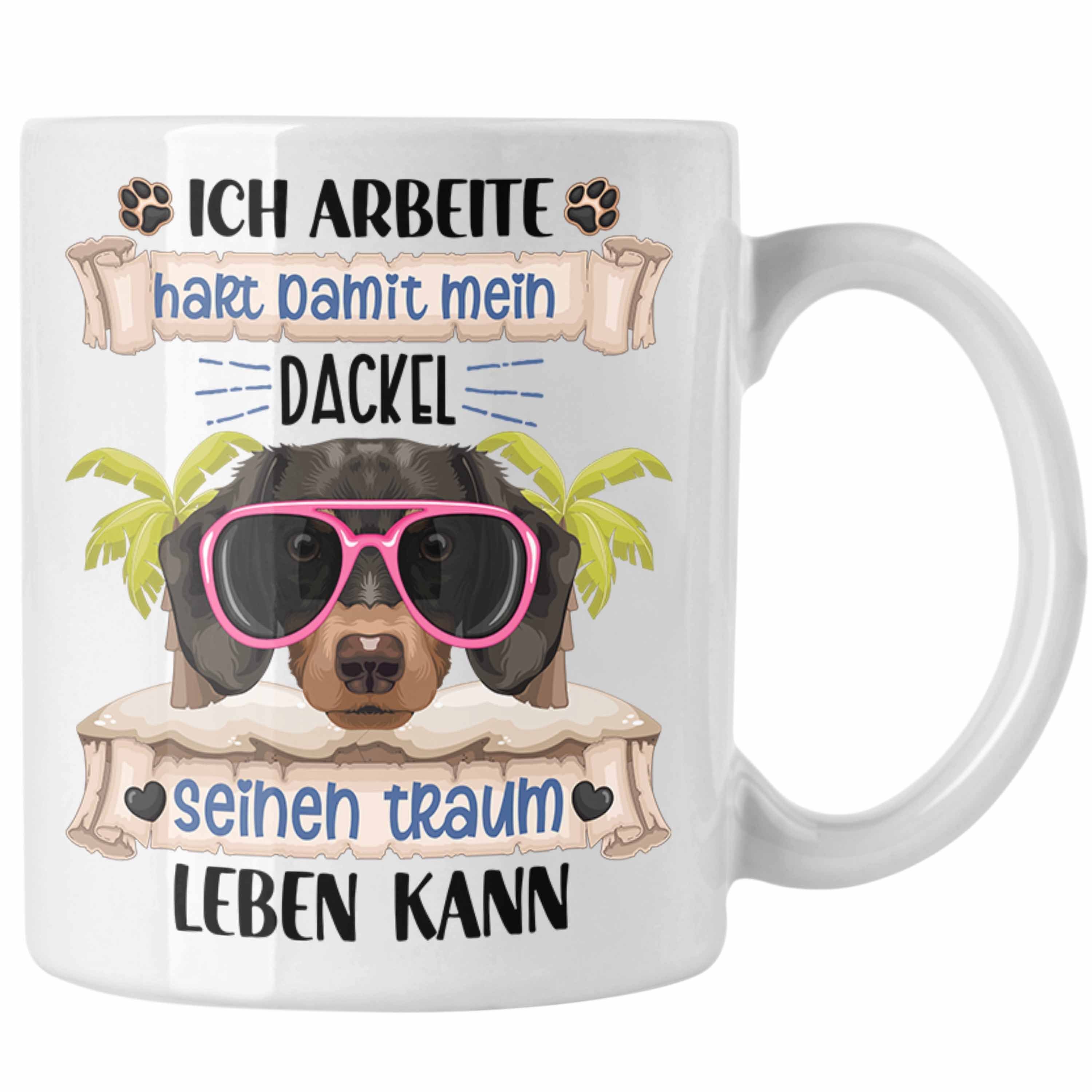 Trendation Tasse Dackel Besitzer Geschenk Tasse Lustiger Spruch DackelX Liebhaber Gesch Weiss