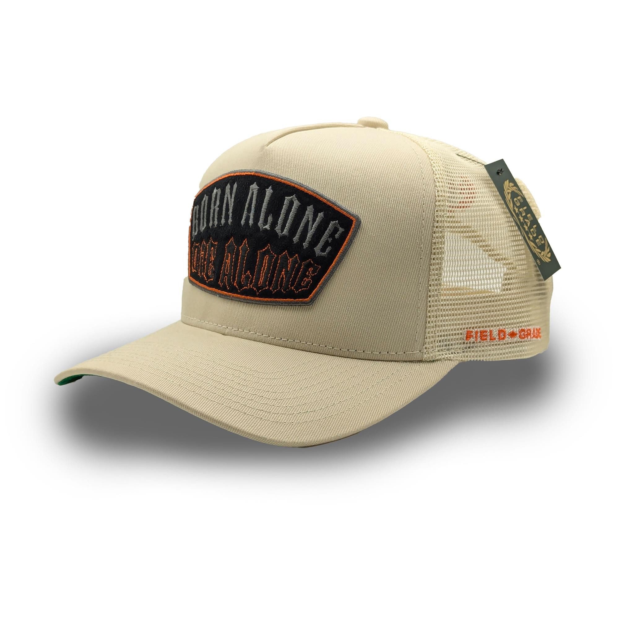 FIELD GRADE Trucker Cap Field Grade Die Alone Trucker Cap Twill Mesh (Basecap, Meshcap, Trucker Kappe)