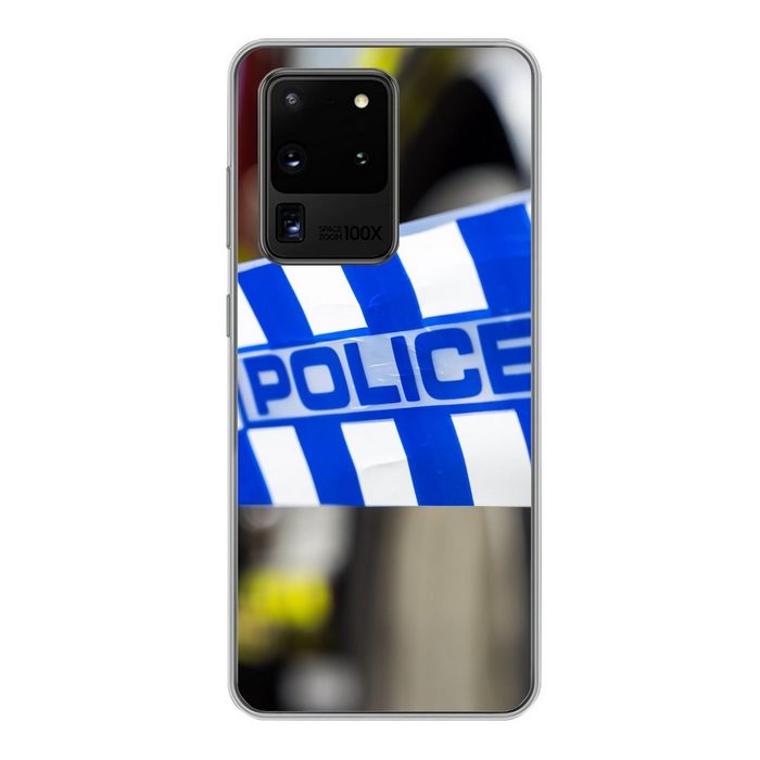 MuchoWow Handyhülle Polizei-Reifen Phone Case Handyhülle Samsung Galaxy S20 Ultra Silikon Schutzhülle