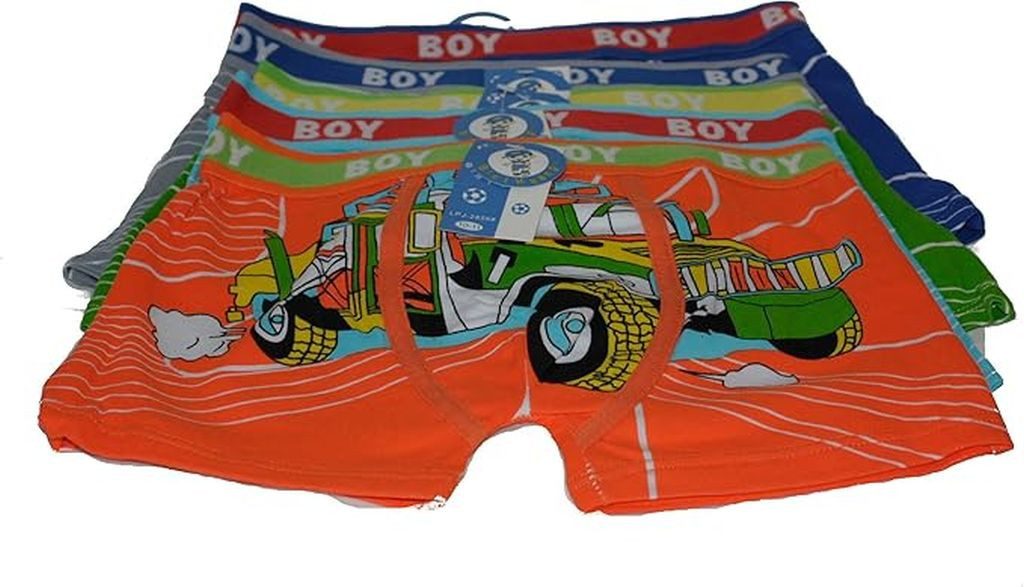 Boxershorts 4 X JUNGEN KINDER BOXERSHORTS Baumwolle VERSCH. GRÖSSEN CA-15 6 bis 7