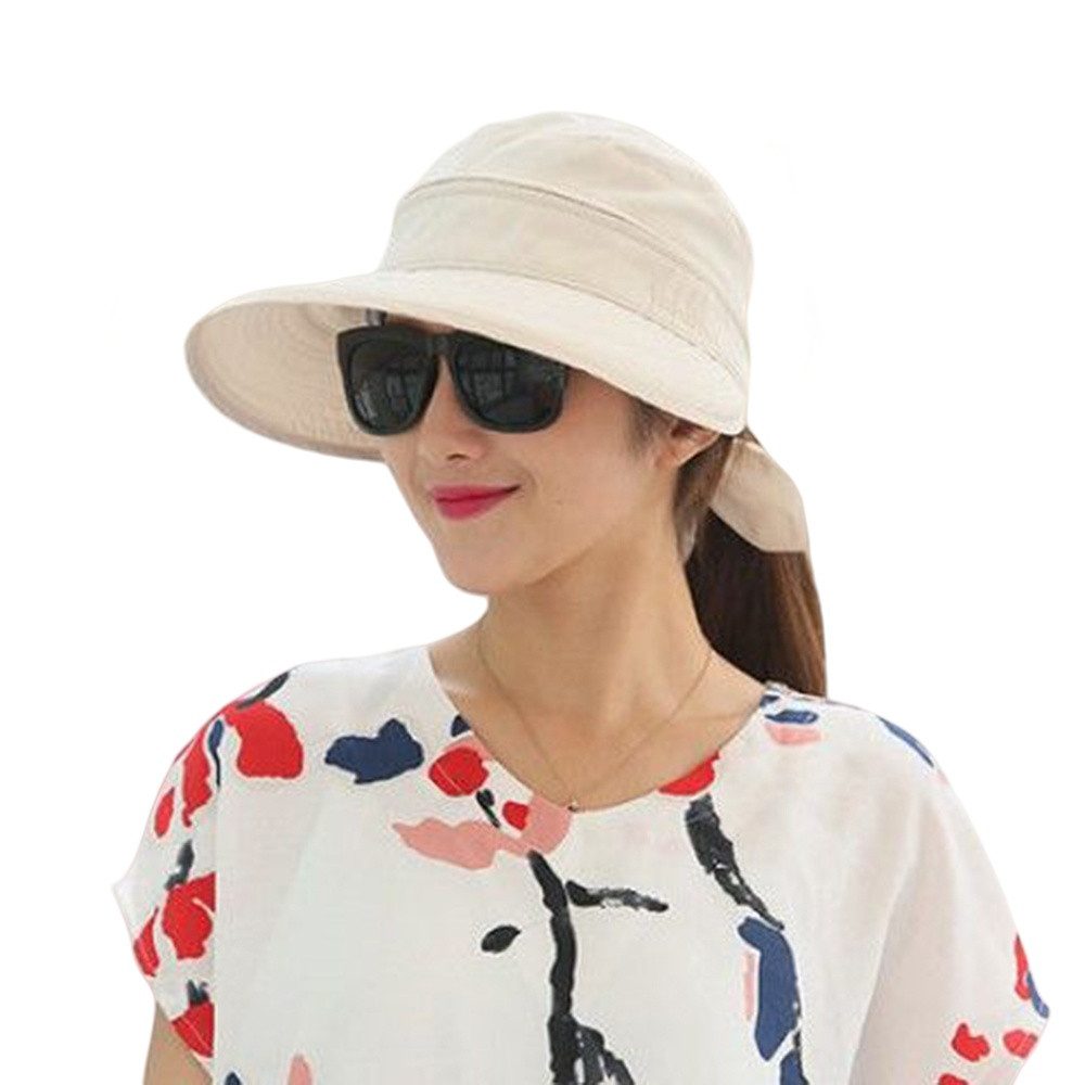 Coonoor Sonnenhut 2-in-1 Sonnenhut für Damen, Sonnenschutz Strandhut Abnehm günstig online kaufen