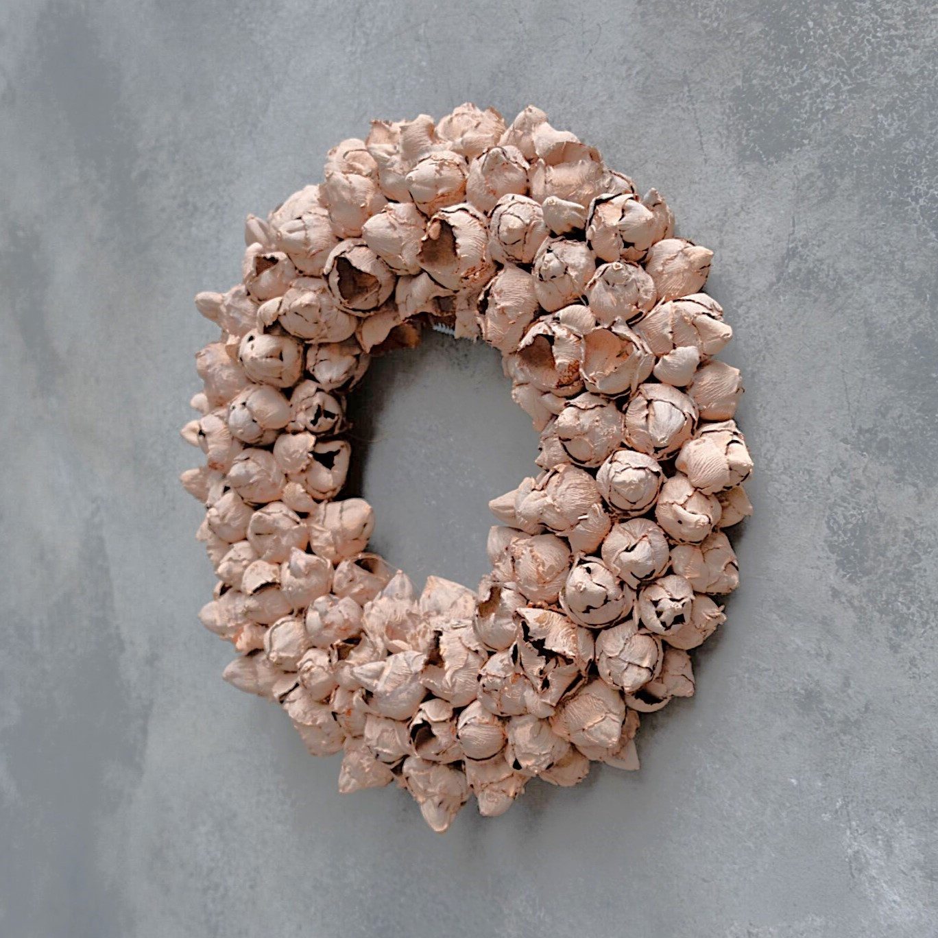 Couronne Dekokranz Deko Kranz Terracotta Naturmaterialien Kokos Sommerlich 40 cm