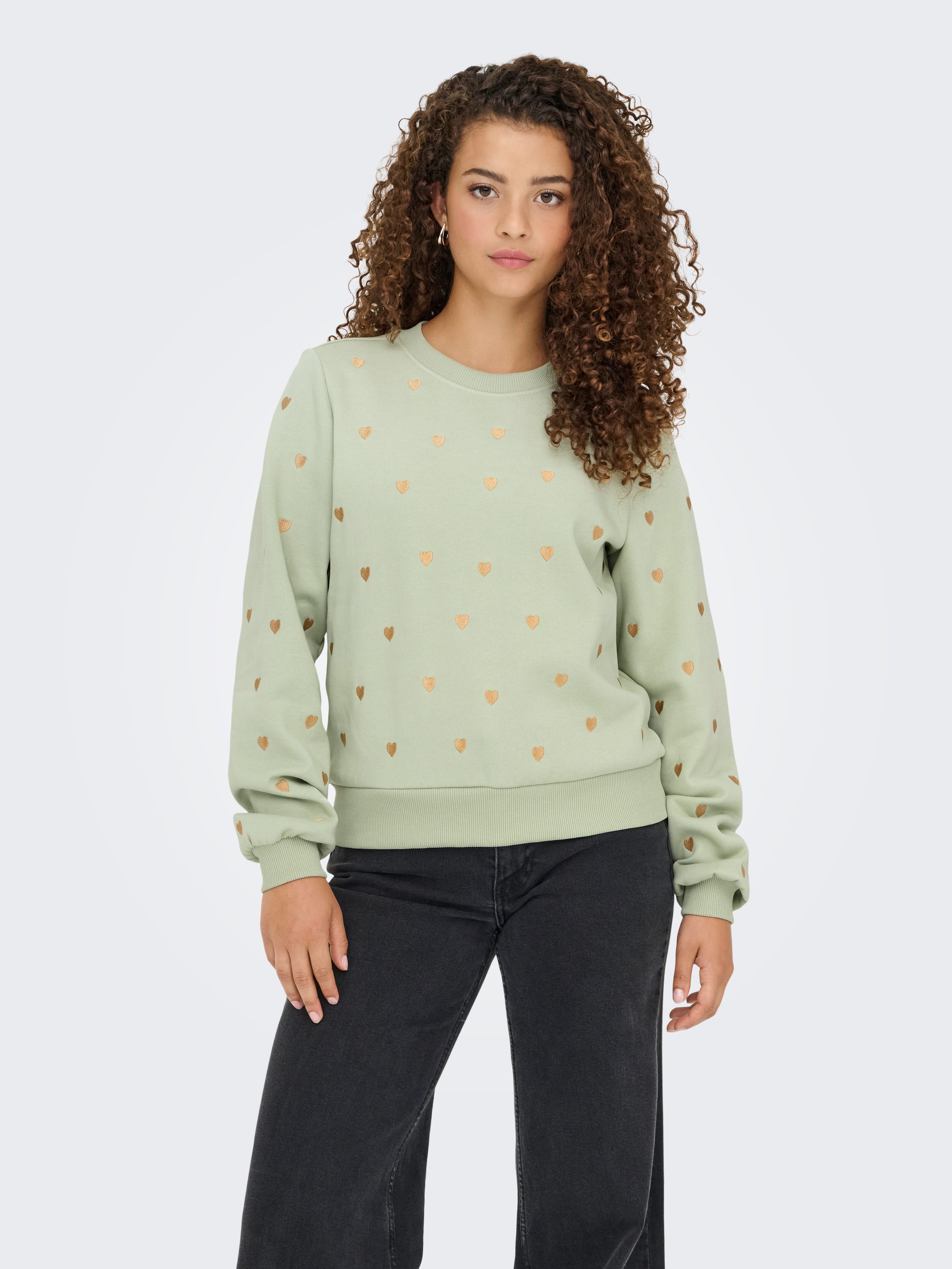 ONLY Sweatshirt ONLATIKA L/S O-NECK GLITTER EMB. BOX SWT günstig online kaufen