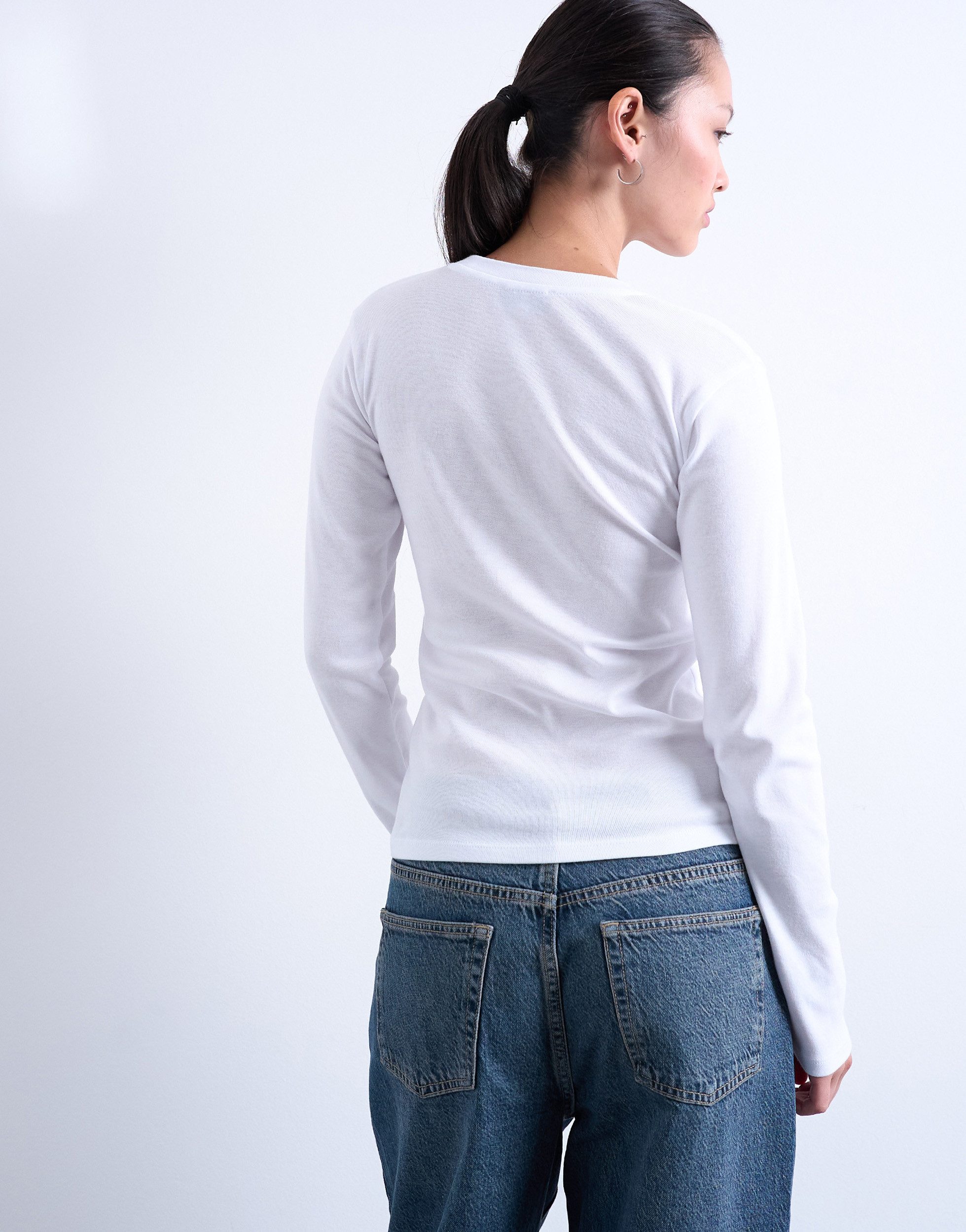 TOPSHOP Langarmshirt TSEVERYDAY LS TOP JRS NOOS Baumwolle, regular fit