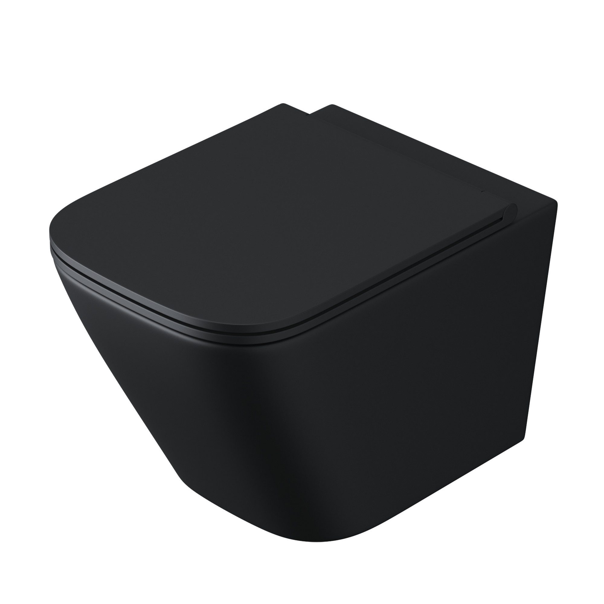doporro Tiefspül-WC Hänge WC Spülrandlos Wand-WC Aachen Softclose matt schw günstig online kaufen