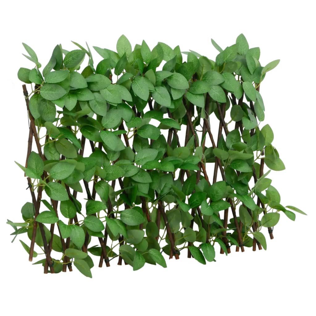 vidaXL Rankgitter 180 x 30 cm Rankhilfe Rankgitter mit Künstlichem Efeu Erweiterbar Grün