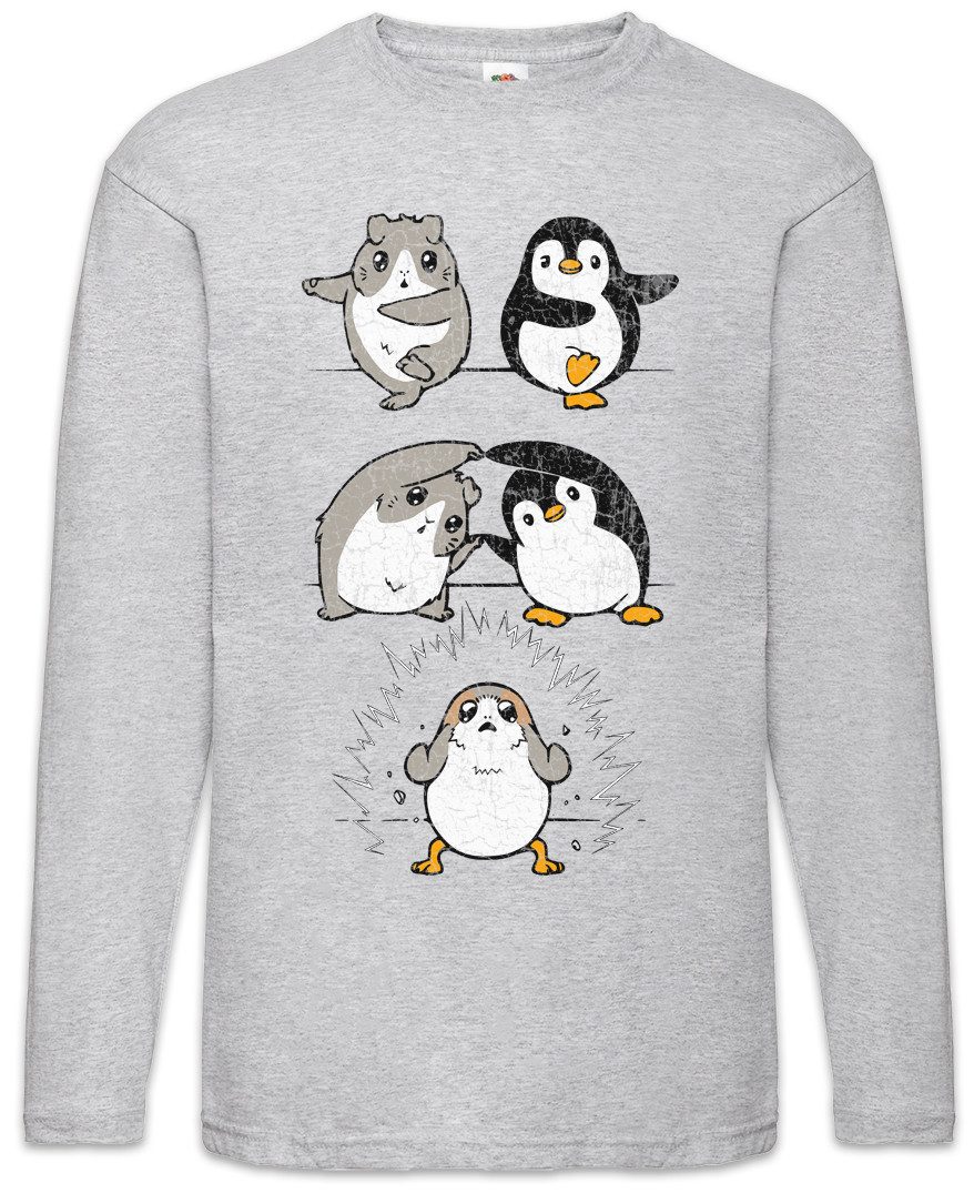 Langarmshirt Porg Fusion Langarm T-Shirt Penguin Pinguin Hamster Fun Geek Nerd Gift