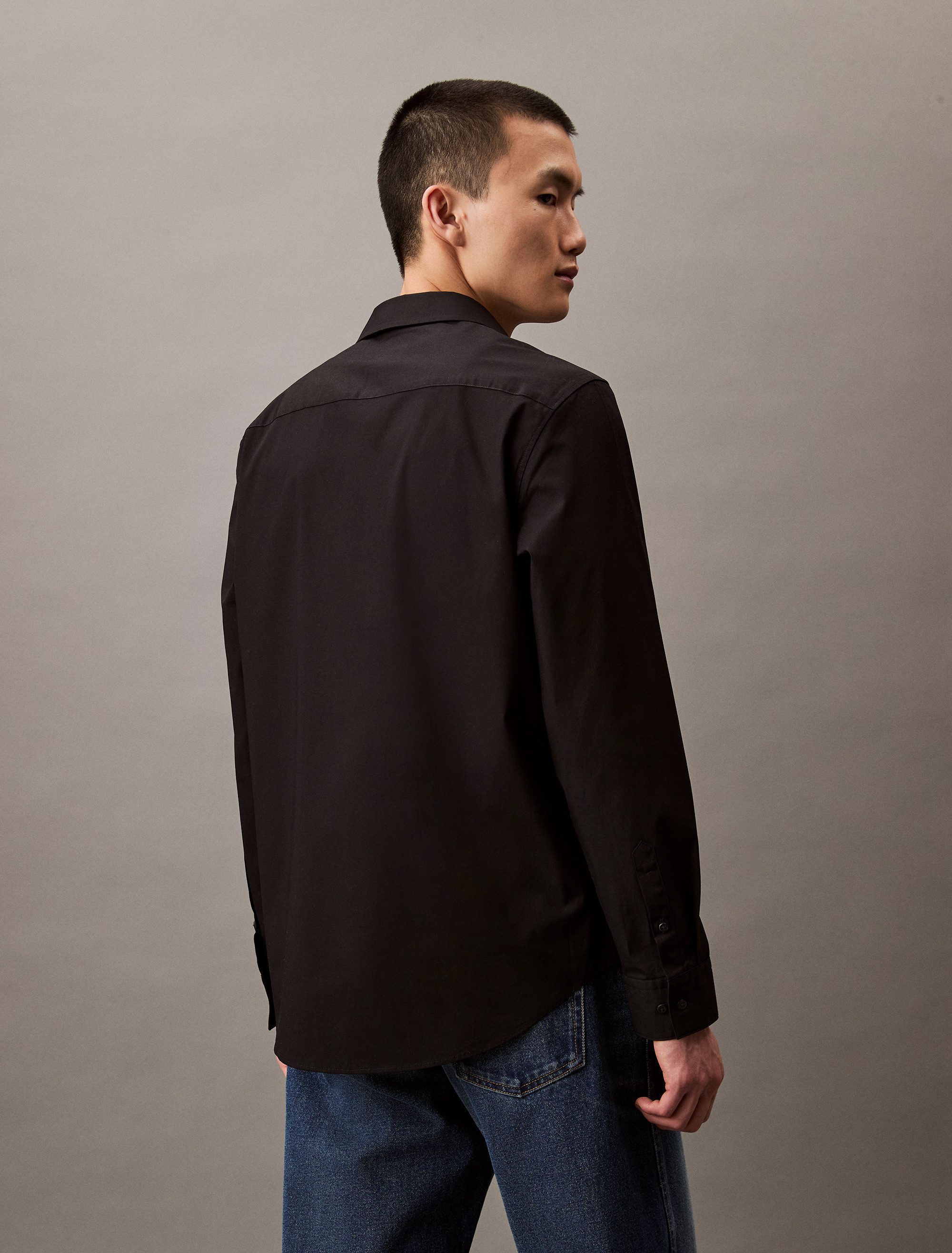 Calvin Klein Businesshemd LS SOLID STRETCH CLASSIC SHIRT mit Kentkragen günstig online kaufen