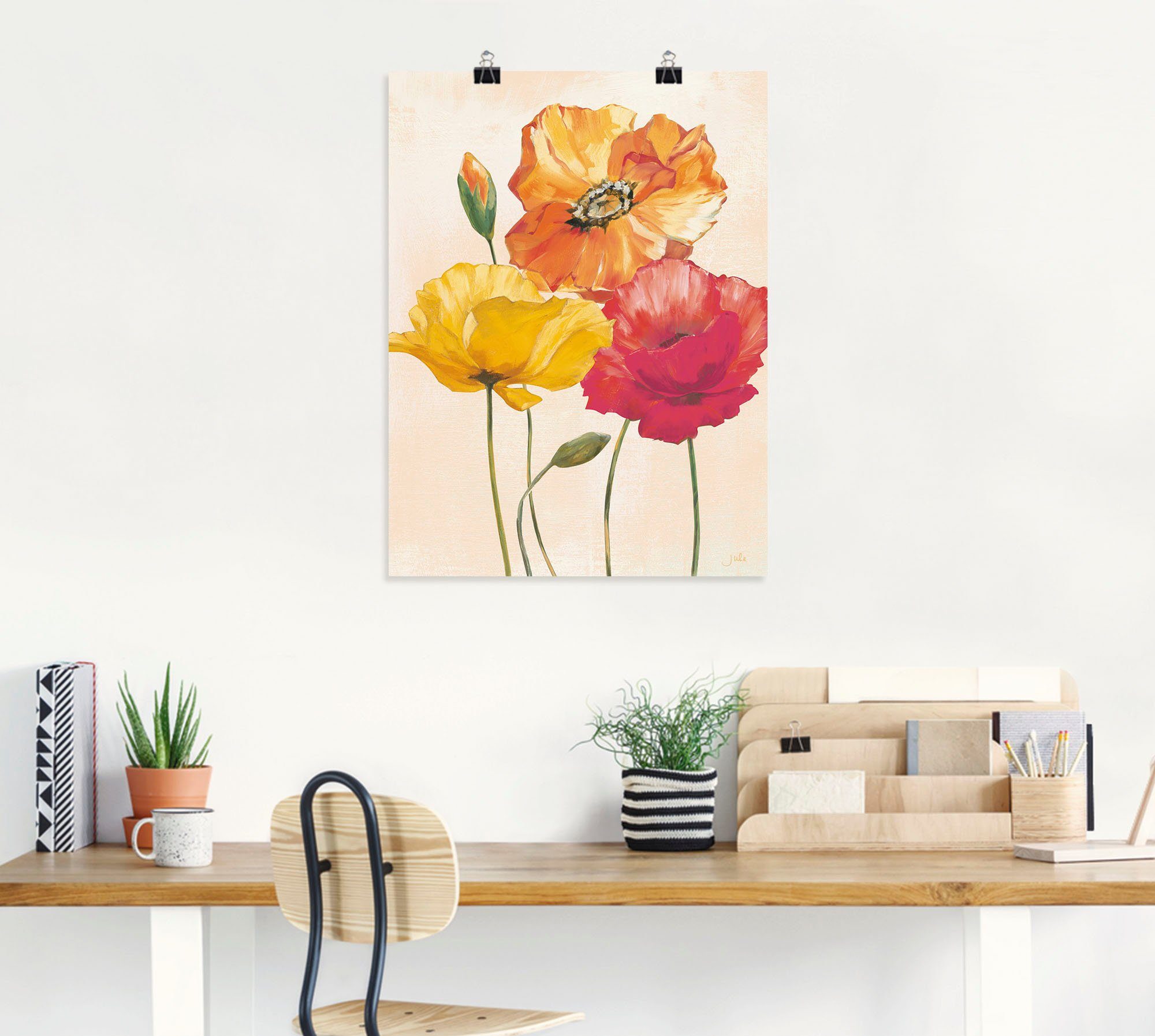 Artland Wandbild Bunte Mohnblumen I, Blumenbilder (1 St), als Leinwandbild, Poster in verschied. Größen