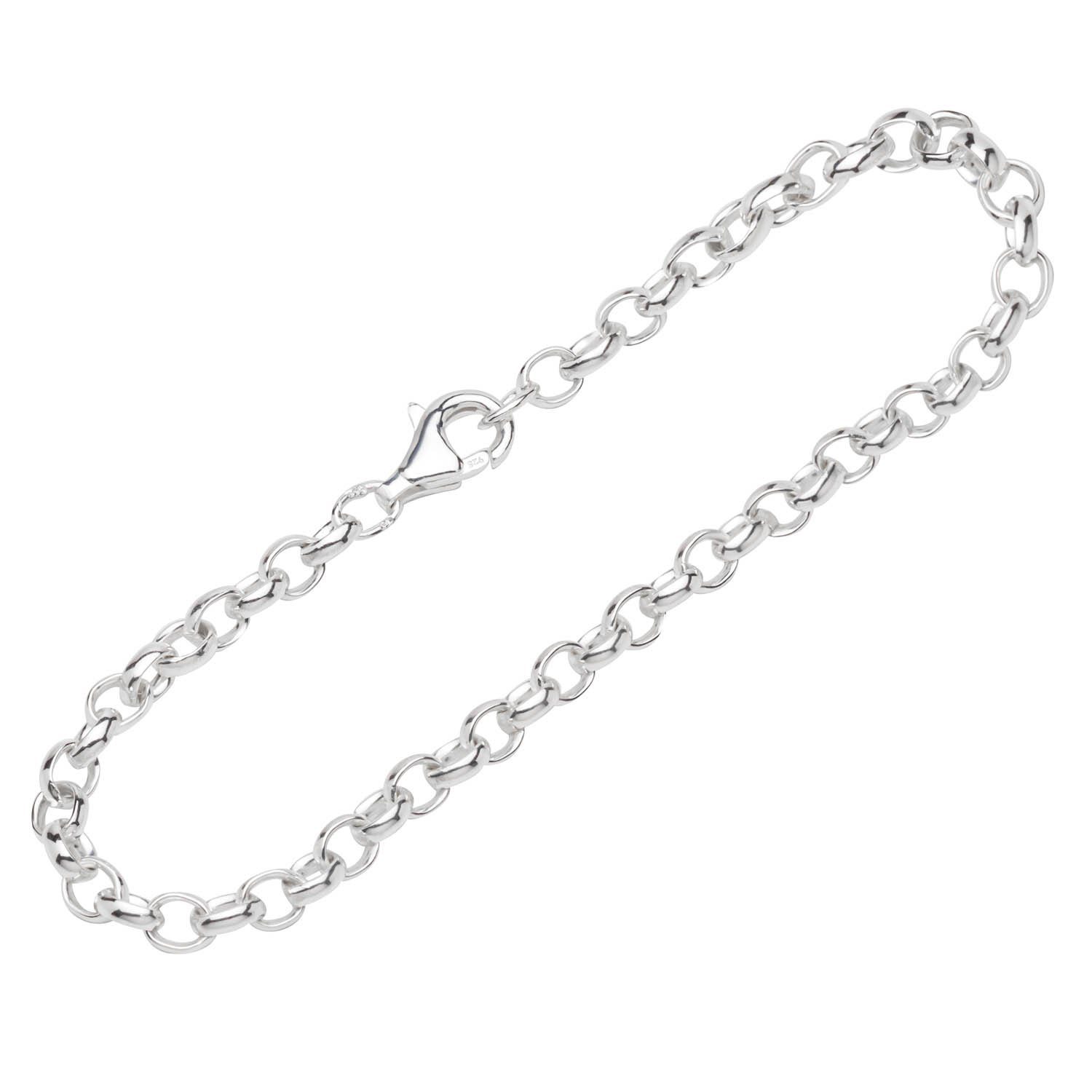 Armband Armband 925 Sterling Silber 19cm Erbskette oval Da