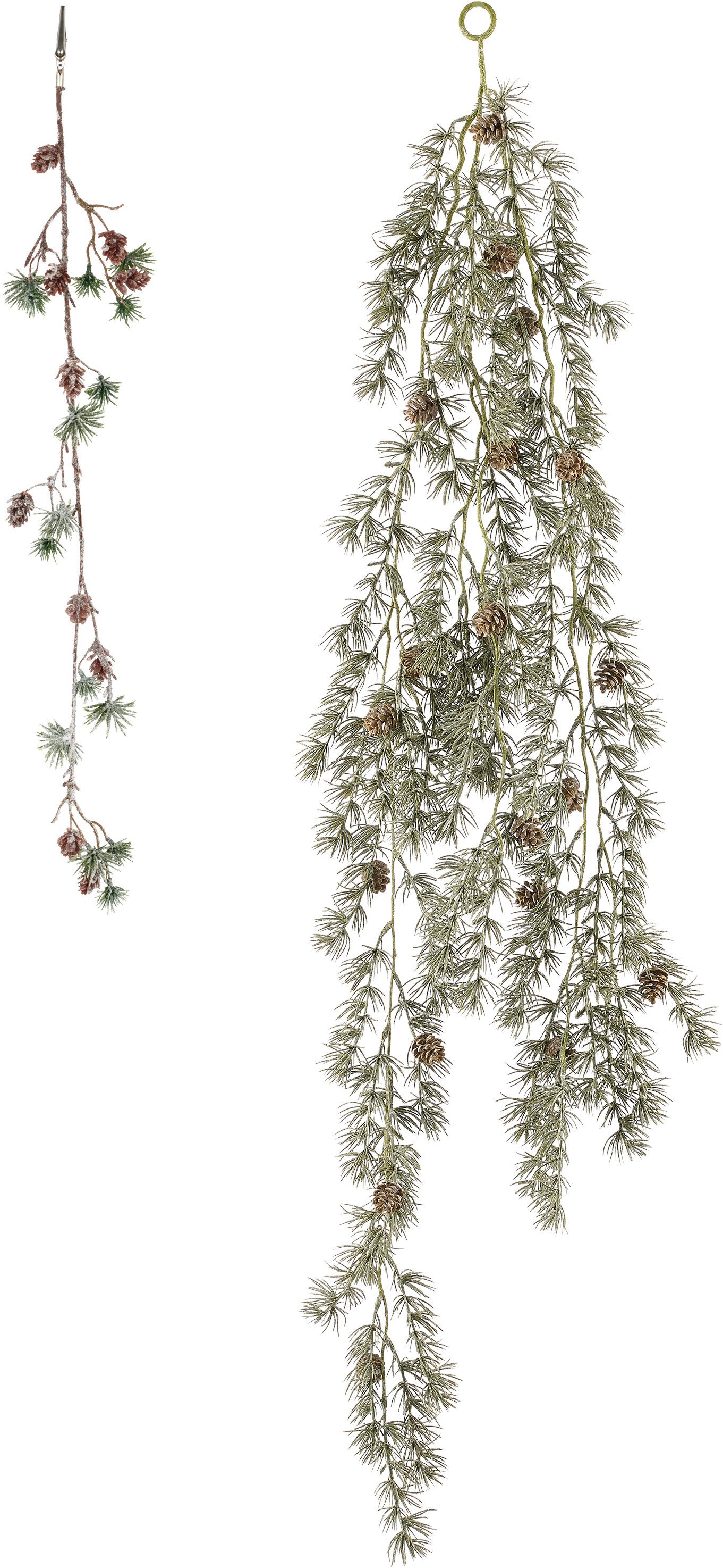 Winterliche Kunstpflanze Weihnachtsgirlande, Hänger Zedern 120cm lang, OTTO home, in white-wash-Optik