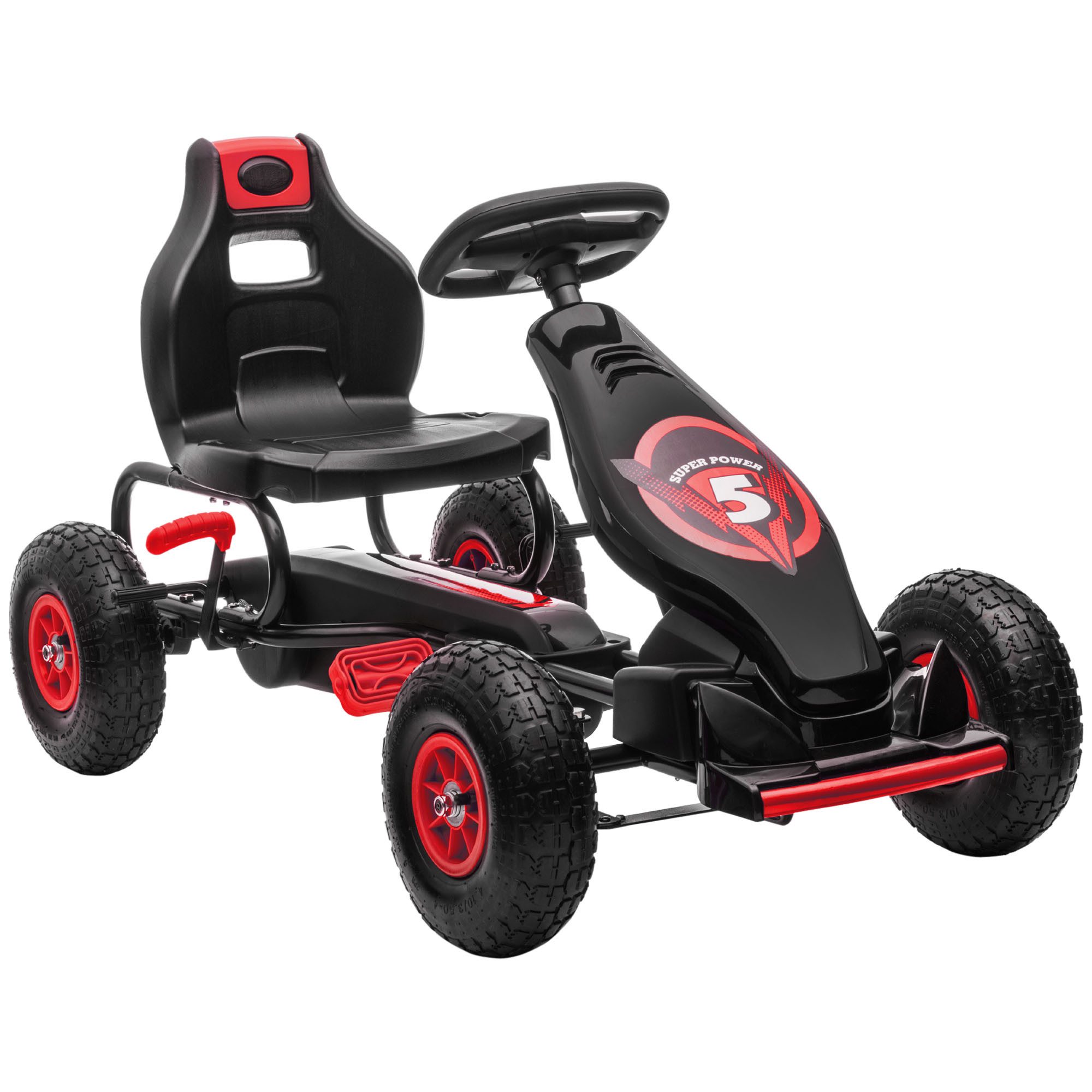 Go-Kart Kinder-Gokart, mit Pedalen, verstellbarem Sitz, In- und Outdoor