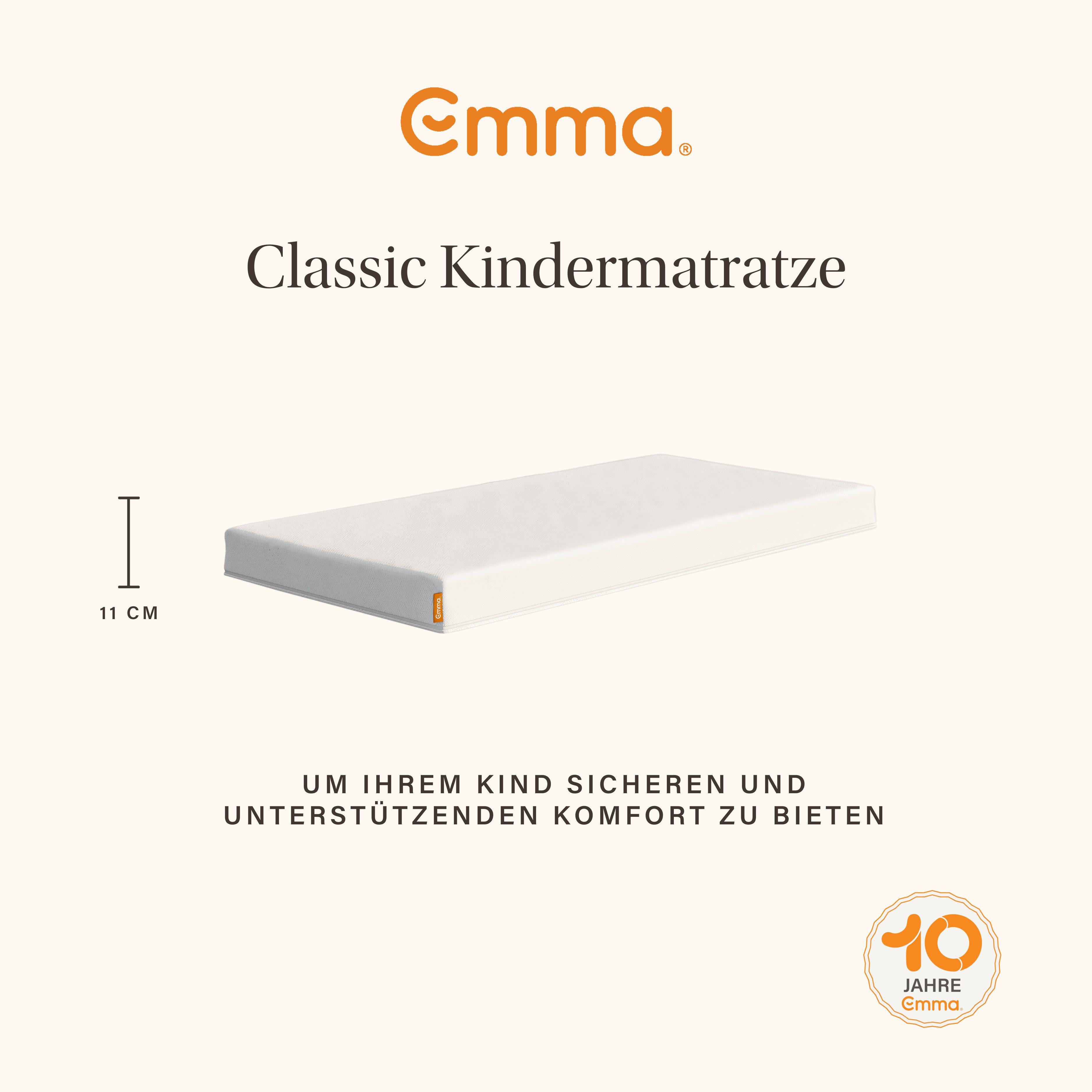 Kindermatratze Emma Classic Babymatratze, atmungsaktiv & waschbar bei 60°C, Emma, 11 cm hoch, (1-tlg), 60 x 120cm & 70 x140cm, Stiftung Warentest " SEHR GUT (1,5)" getestet