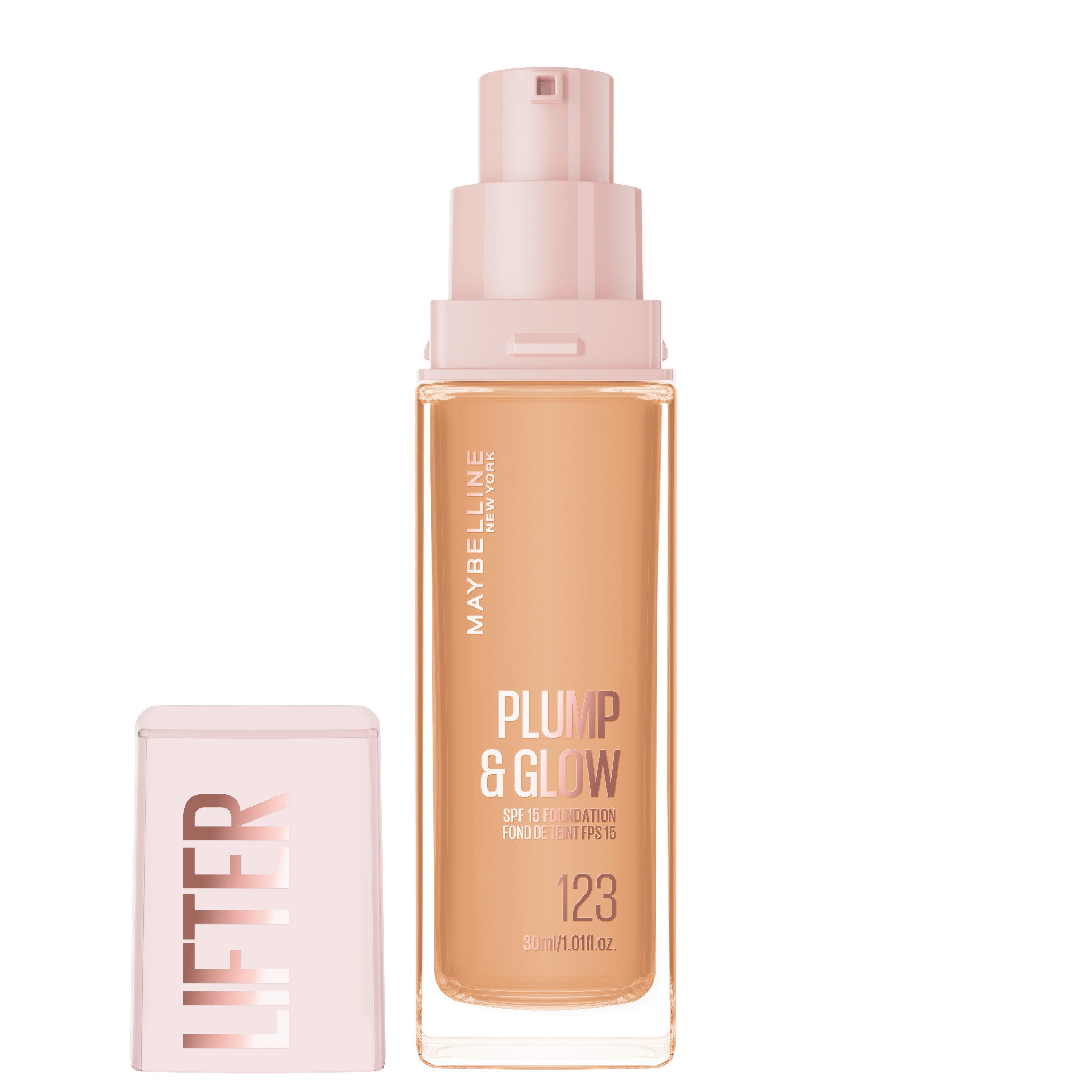 MAYBELLINE NEW YORK Foundation LIFTER PLUMP AND GLOW FOUNDATION, verleiht sofort einen strahlenden Glow