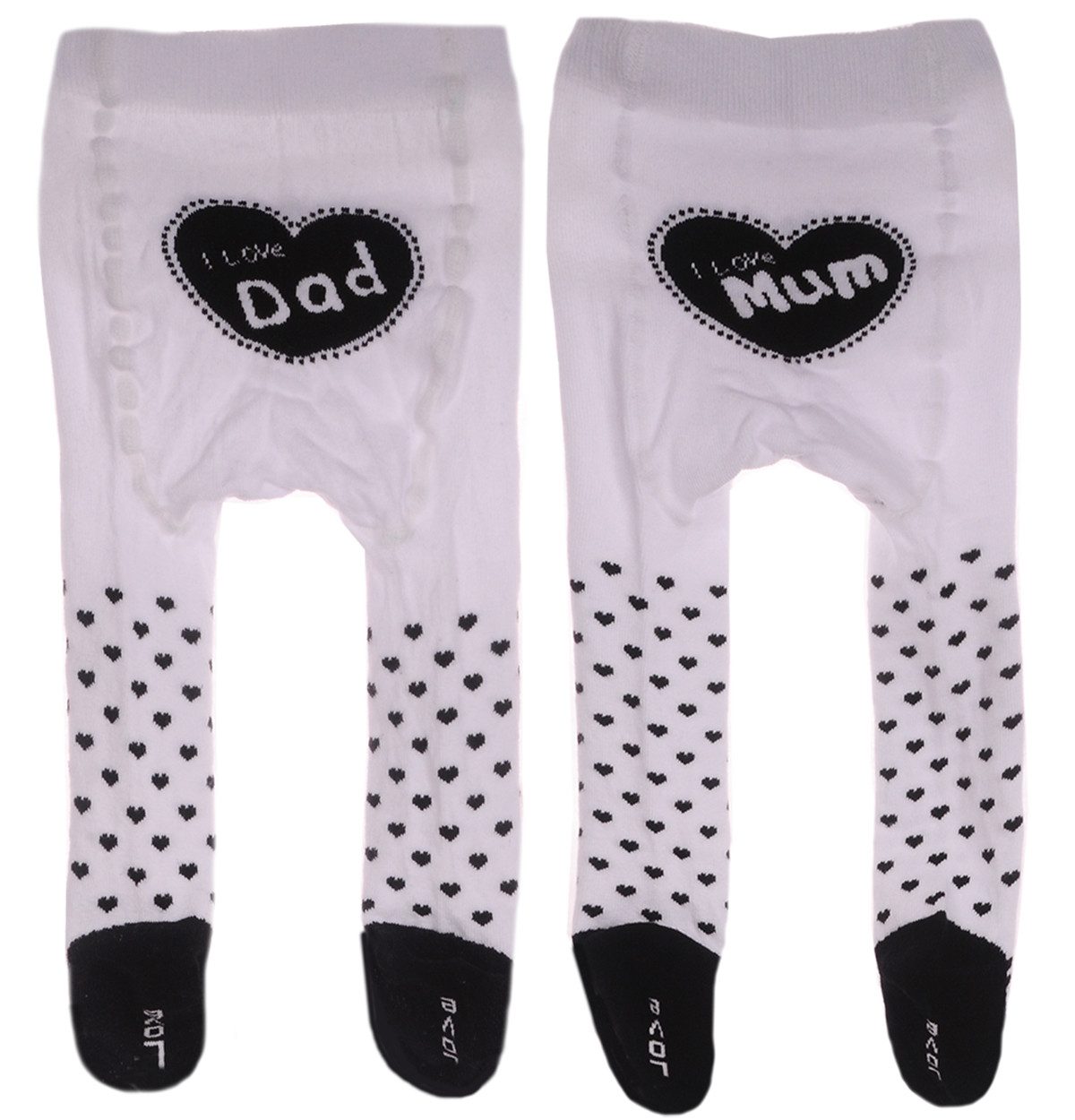 Strumpfhose Baby Strumpfhosen 2er Pack Strumpfhose in Weiß mit Herzchen