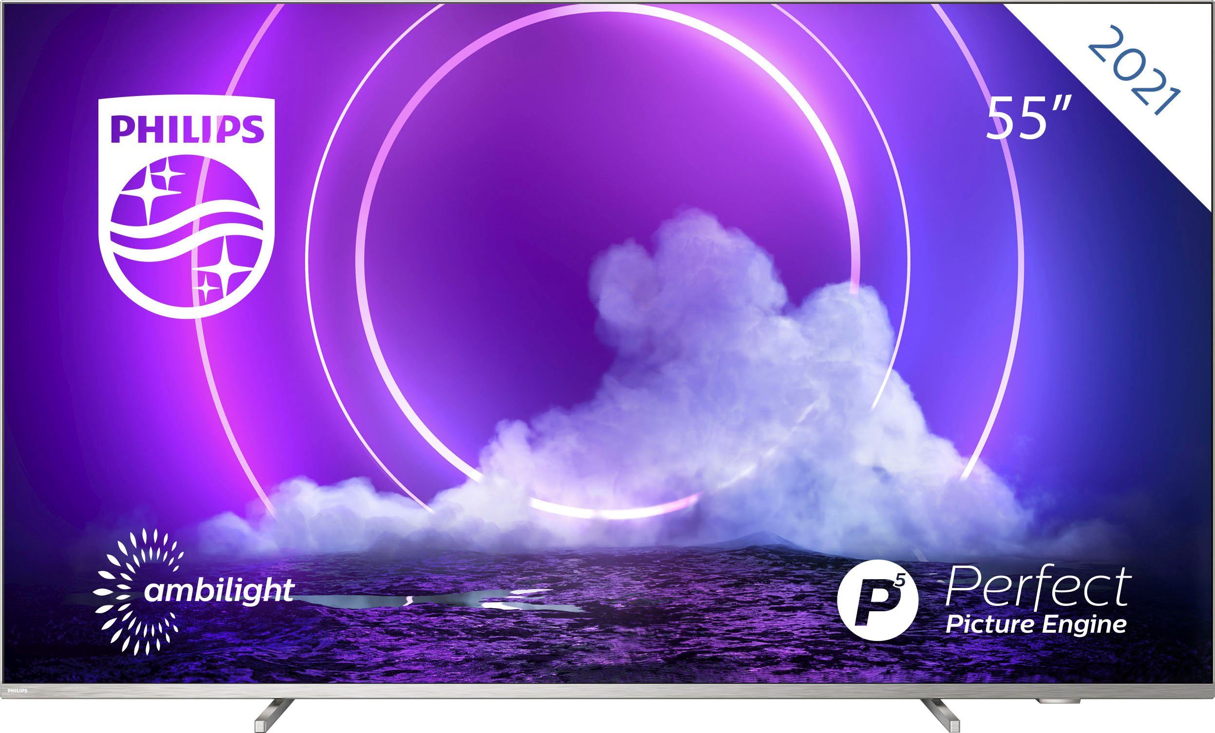 Philips 55PUS9206/12 LED-Fernseher (139 cm/55 Zoll, 4K Ultra HD, Android TV,  Smart-TV, 4-seitiges Ambilight)