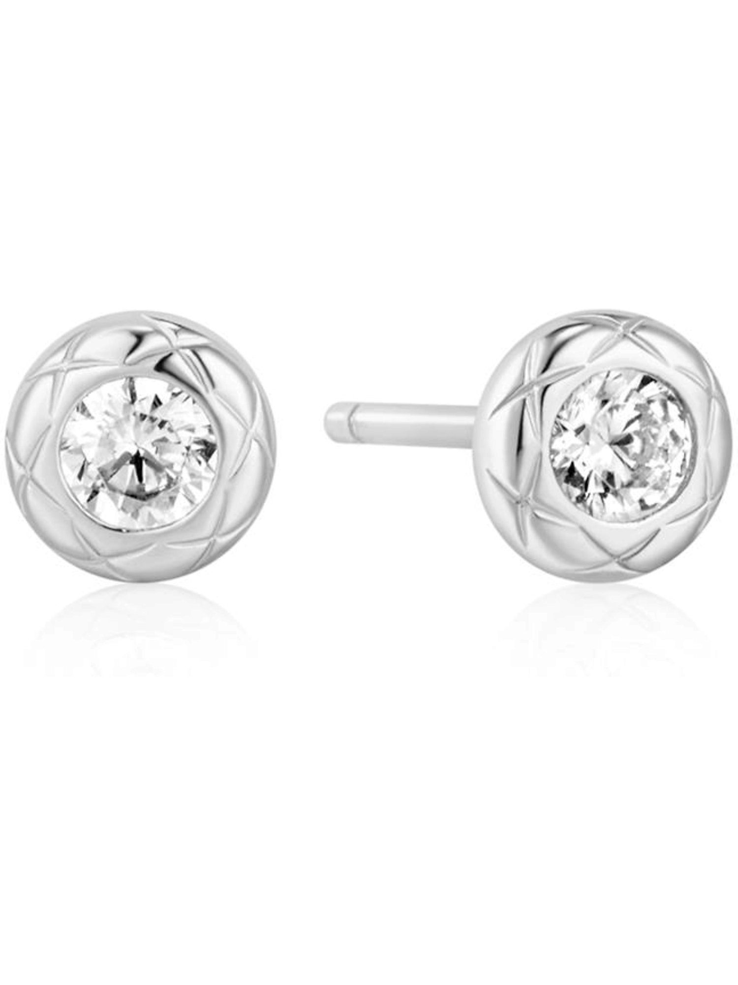 Paar Ohrstecker Ania Haie Damen-Ohrstecker 925er Silber 1 Zirkonia