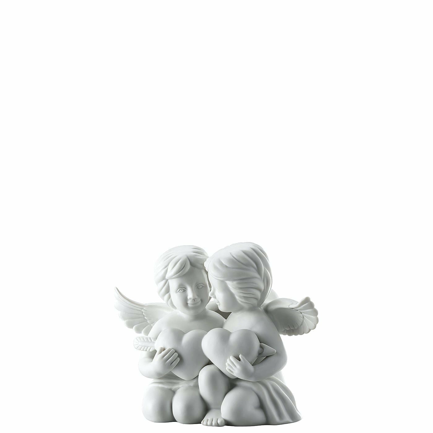 Rosenthal Engelfigur Engel (1 matt Weiß Herz St) gross Engelpaar mit
