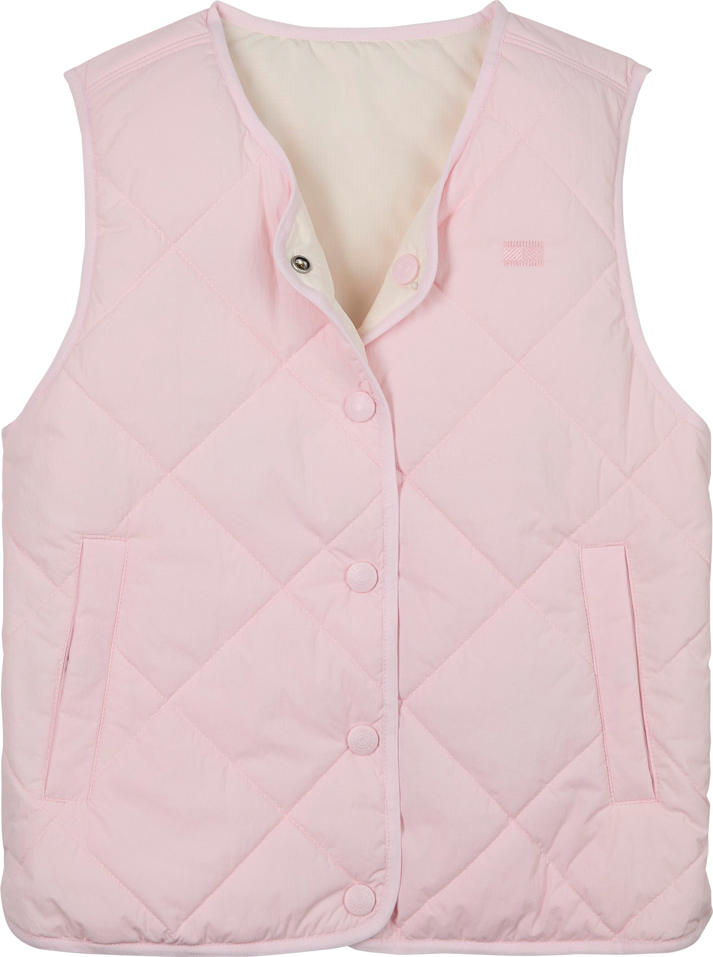Tommy Hilfiger Wendeweste REVERSIBLE QUILTED VEST für Kinder bis 16 Jahre, mit großen Druckknöpfen – Bild 5 von 5