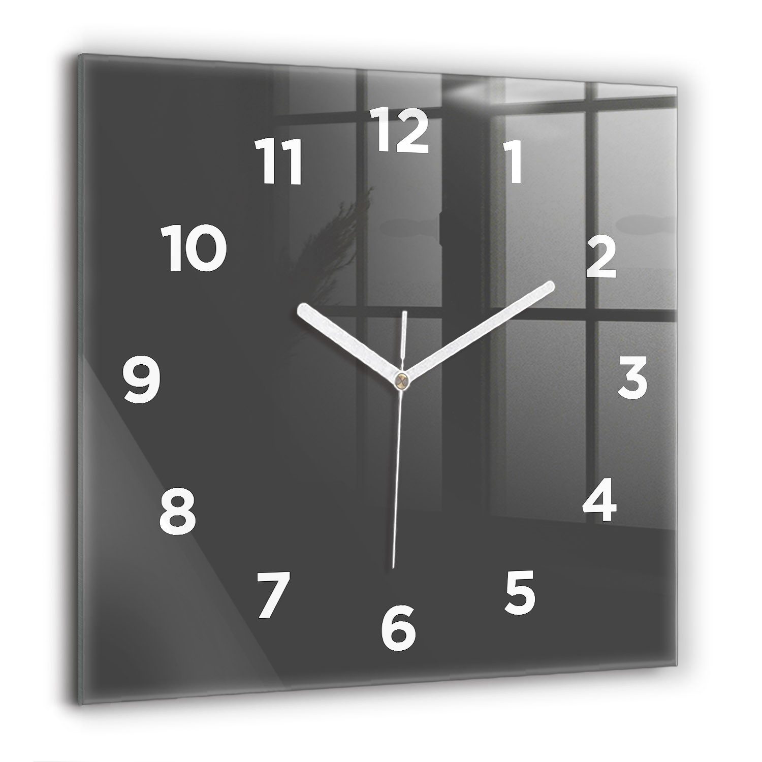 Tulup Wanduhr Glasuhr Quadratische Wanduhr 60x60 günstig online kaufen