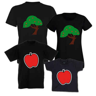 G-graphics T-Shirt Der Apfel fällt nicht weit vom Stamm - Apfelbaum & Apfel Vater, Mutter & Kind-Set zum selbst zusammenstellen, mit trendigem Frontprint, Aufdruck auf der Vorderseite, Spruch/Sprüche/Print/Motiv, für jung & alt