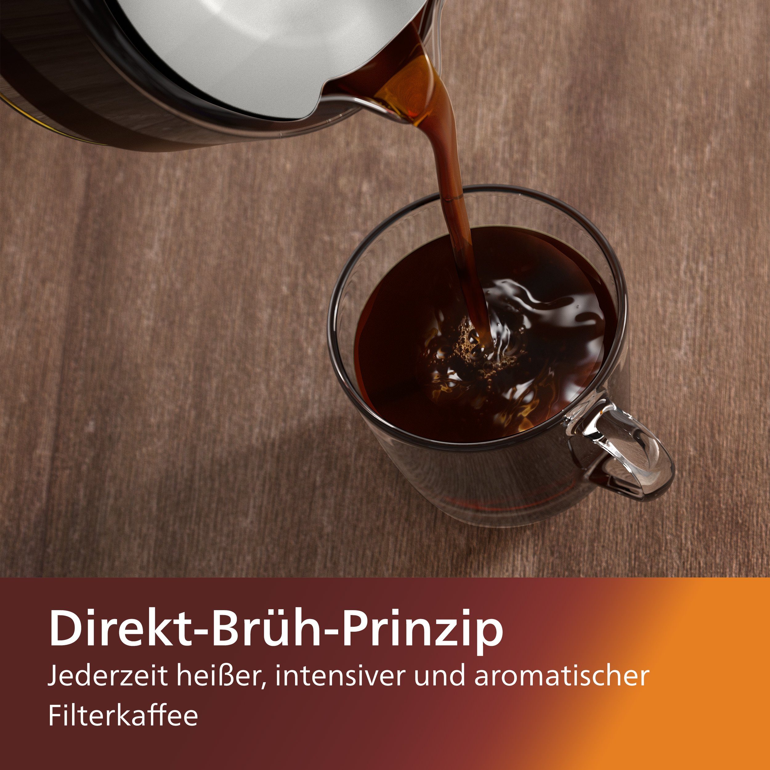 Philips Filterkaffeemaschine HD5416/00 mit Gourmet Aroma-Twister weiß, Kaffeekanne, Schwenkfilterhalter Direkt-Brühprinzip, 1x4, und Papierfilter Café 1,25l